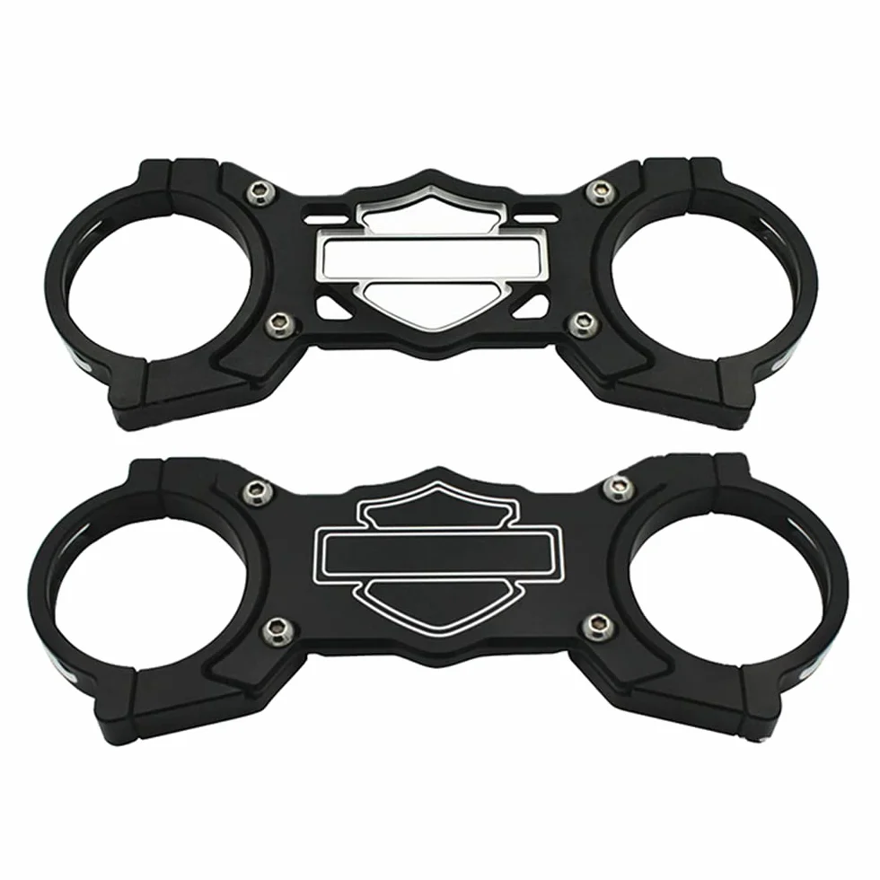 Moto Forcelle Forcella Anteriore Brace Balance Shock Staffa Sospensione Ammortizzatore Stabilizzatore Supporto per Harley Sportster XLIron 883 1200 2004-2018 (A)