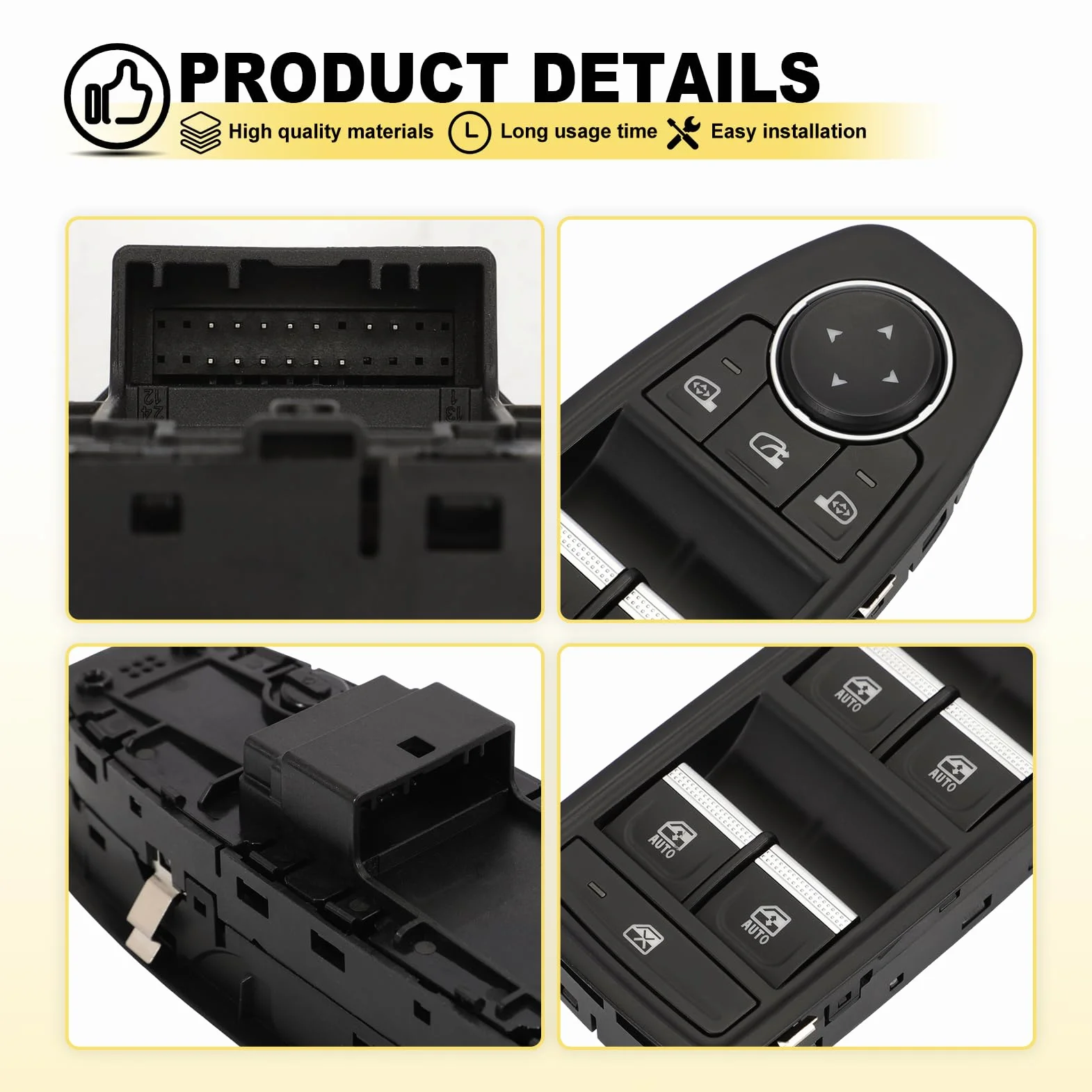 Interruttore Alzacristallo Conduttore Sinistro Per Renault Clio V Captur II 254015831R Pulsante Di Controllo Elettrico Dei Vetri 25401-5831R
