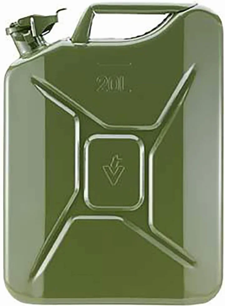 Tanica per Benzina stahlbl. 20L Certificazione TÜV GS + Un-pressato. Colore: Verde Oliva
