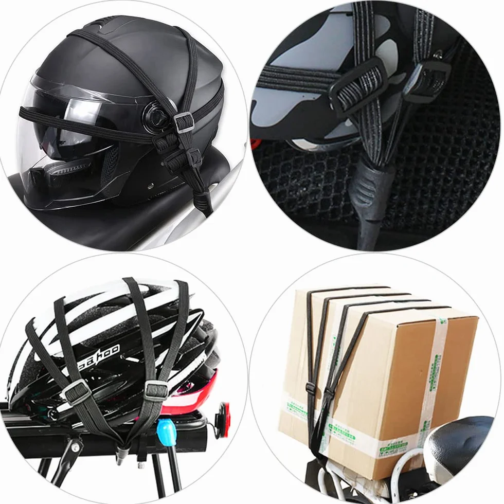 Cinghia Elastica Moto Portapacchi con Gancio 60-170 cm Regolabile in Nylon per Moto Bici Scooter
