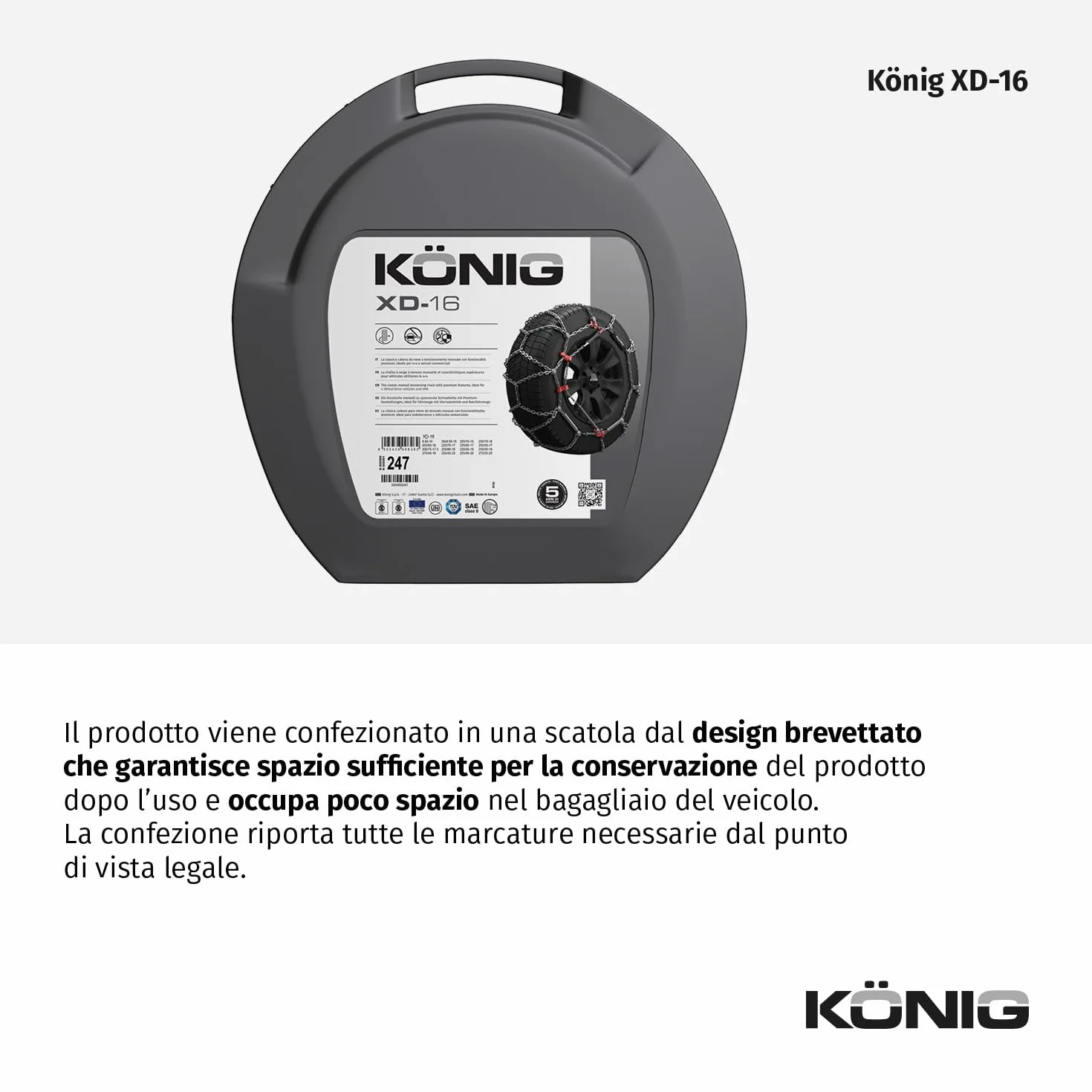 KÖNIG XD-16 240 Catene da Neve