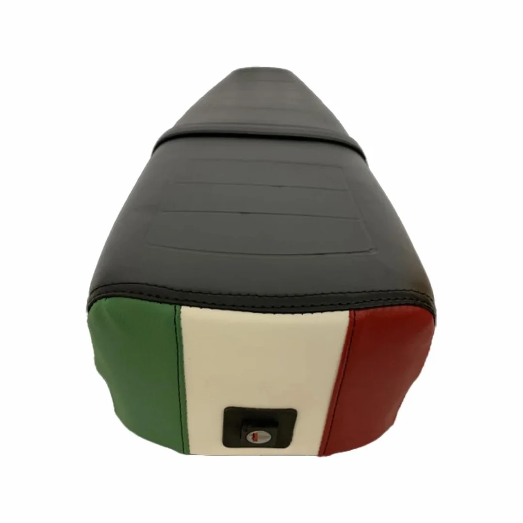 Sella lunga compatibile per PK 50 PK XL 125 S RUSH in pelle nera con serratura Italia posteriore