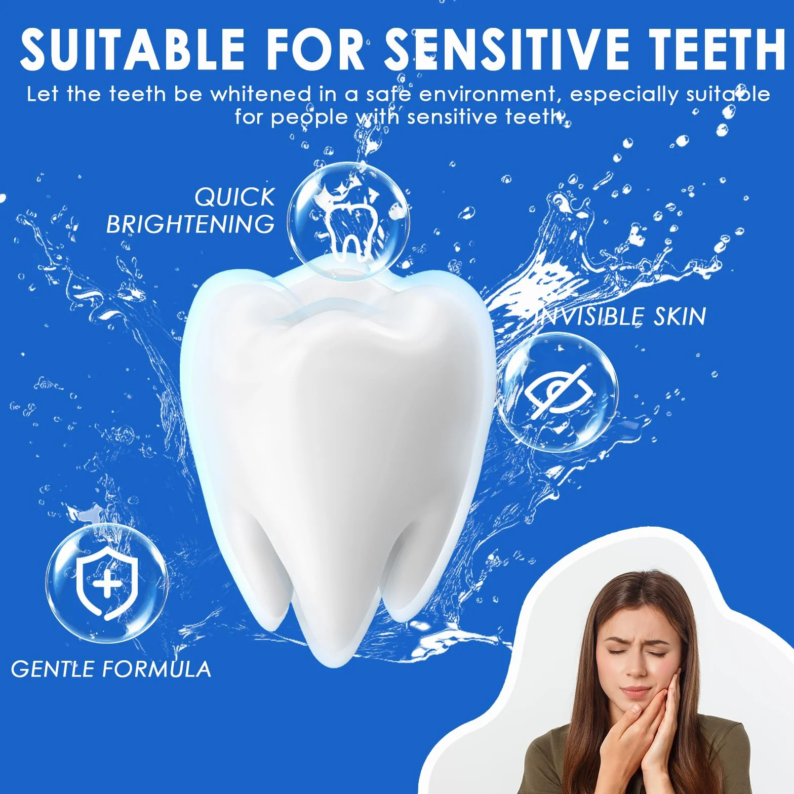 Strisce Sbiancanti Denti Professionale 28 Strips Whitening Sbiancamento Delicate Rapide Rimuove Macchie Profonde