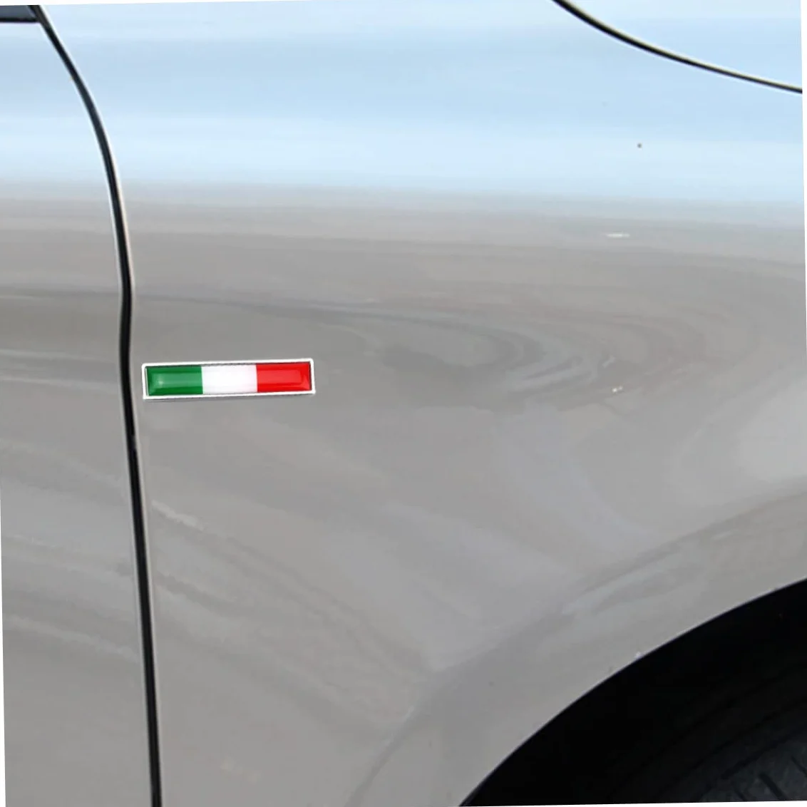 2 pezzi adesivi metallici della bandiera nazionale, adesivi di cartelli per auto, bandiera italiana per le decalcomanie per auto 3d emblema accessori per paraurti 3D