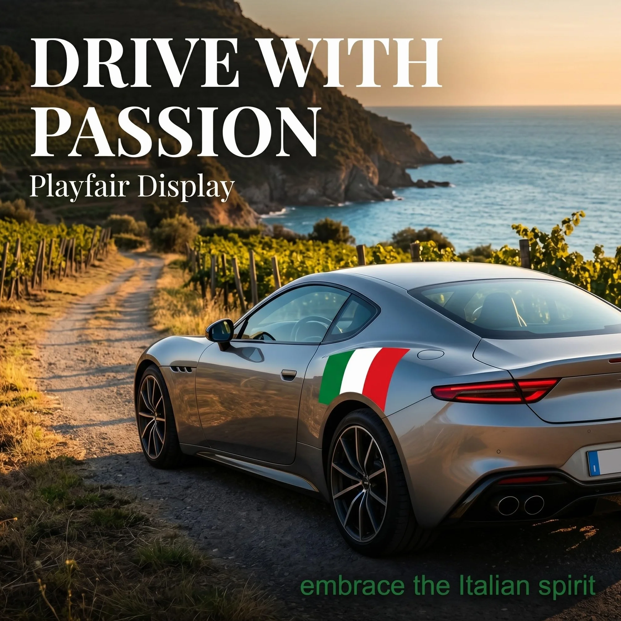 1 Pezzo Italia Adesivo Auto Quadrato Vinile Verde Bianco Rosso Autoadesivo Impermeabile Antigraffio Rimovibile Senza Residui Resistente ai UV per Auto Decorazione Camion Moto Bagagli