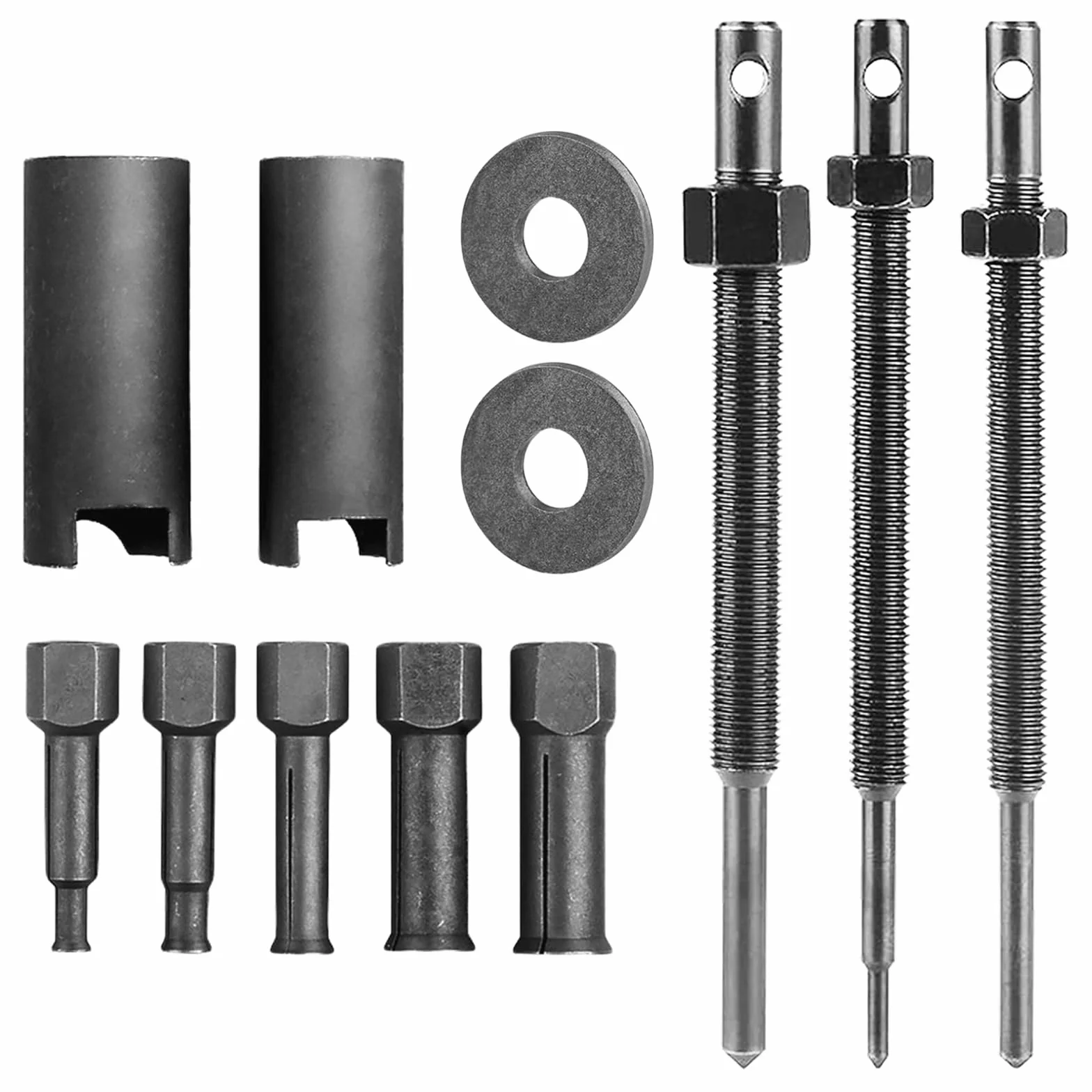 Vegena Kit Estrattore per Cuscinetti Interni per Moto,12 Pezzi Kit Estrattore Interno Cuscinetti Moto,Estrattore Cuscinetti Interni,Kit di Strumenti di rimozione Cuscinetti per Moto 9-30 mm(Nero)