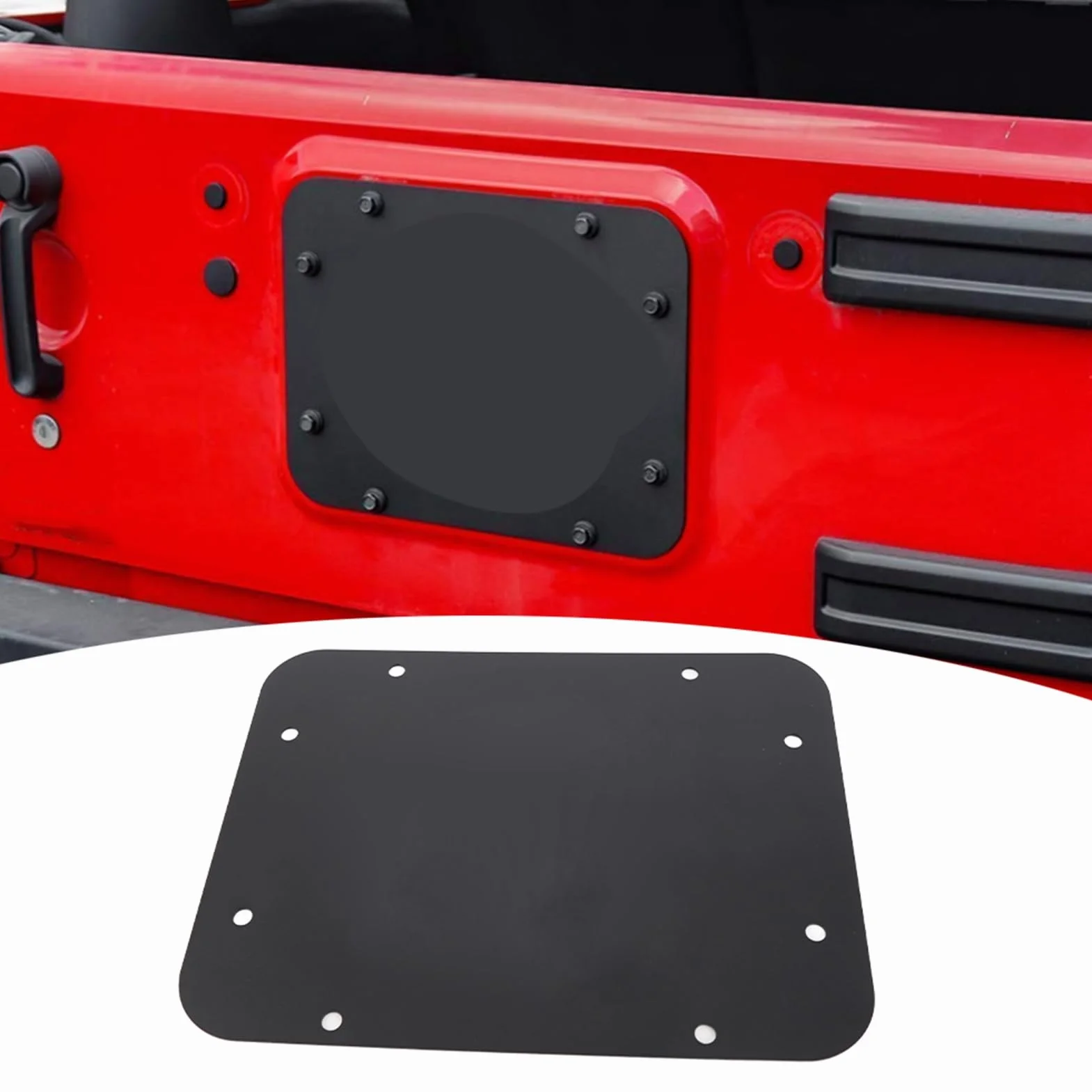 Tailgate Elimina Piastra, Metallo con Taglio di Precisione con Motivo a Stella per JK JKU 2007 2017, Installazione Semplice Senza Modifica