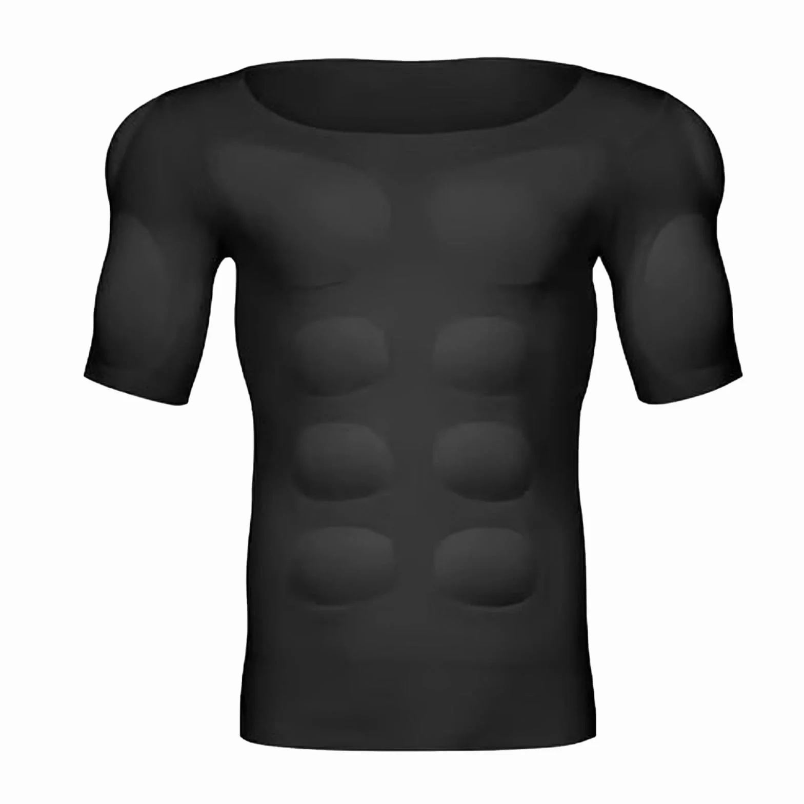 Camicia muscolare a maniche corte falso petto per adulti e bambini