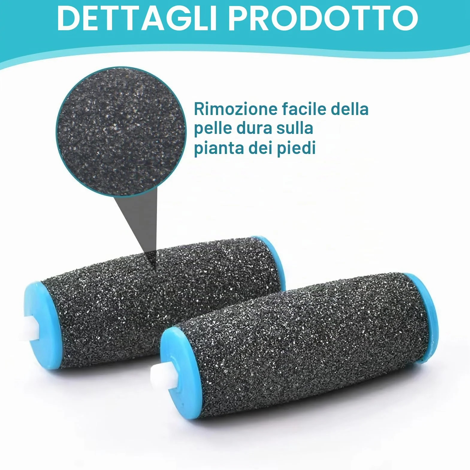 Scholl Rullo Ricambio Rulli Extra Grossi Ricariche Cura Piedi Compatibile Velvet Smooth