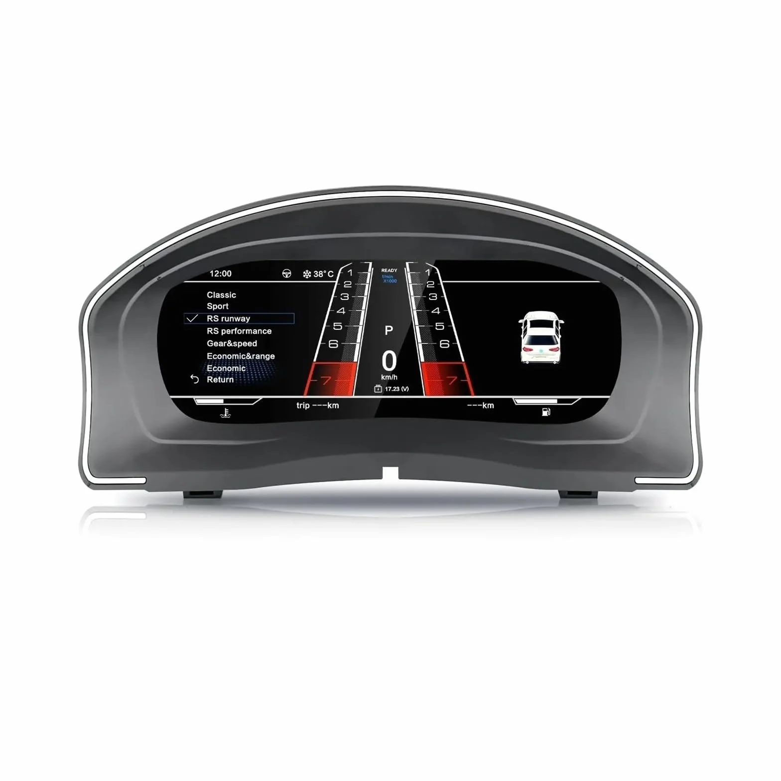 Cruscotto LCD da 10,25 pollici compatibile con VW Volkswagen Golf 5 2006 Car Digital Cluster Tachimetro automatico Monitor cabina di pilotaggio virtuale Nuovo aggiornamento