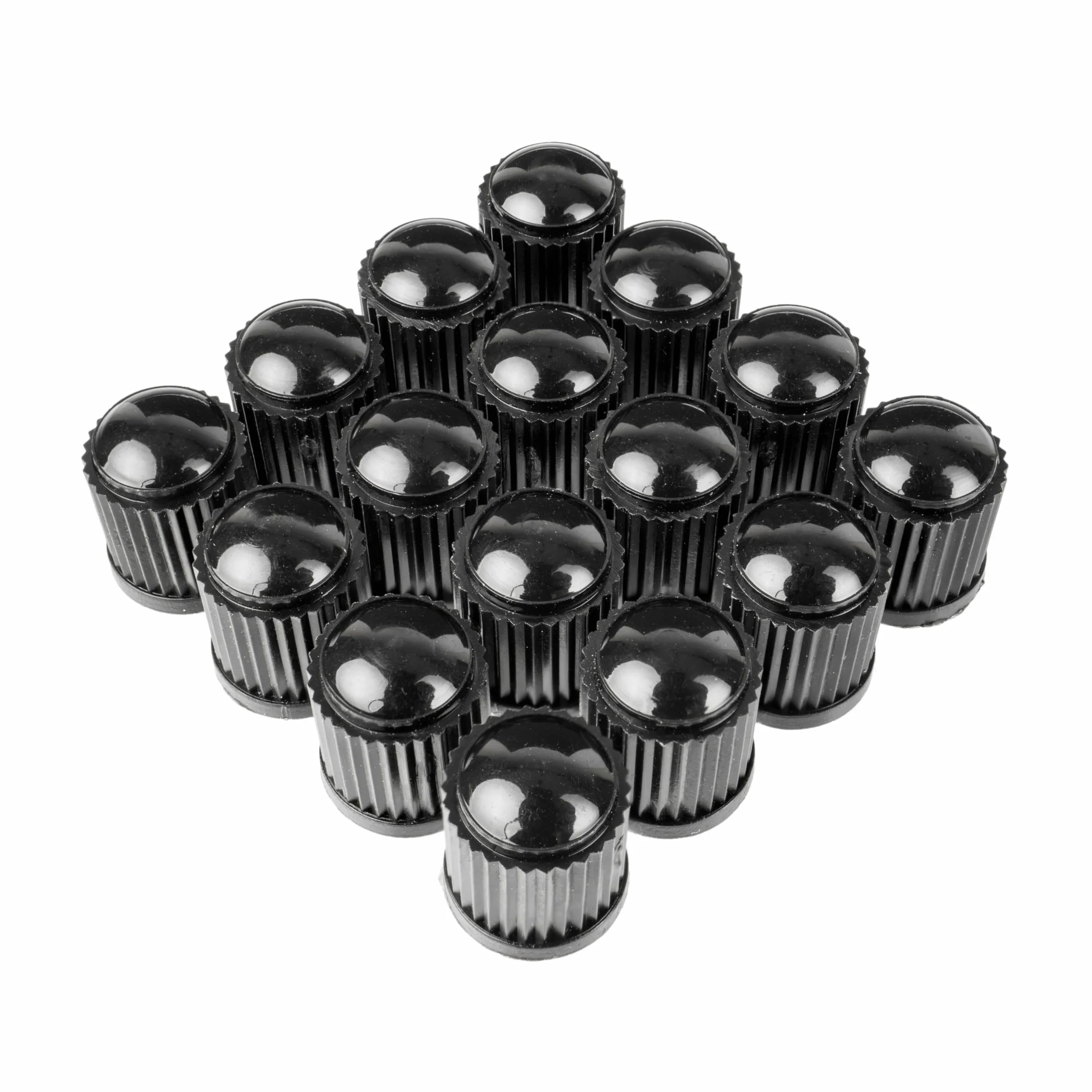 Tappo Valvola ABS 10 Pezzi Nero Copripolvere con Guarnizione per Auto Moto Rimorchi Biciclette