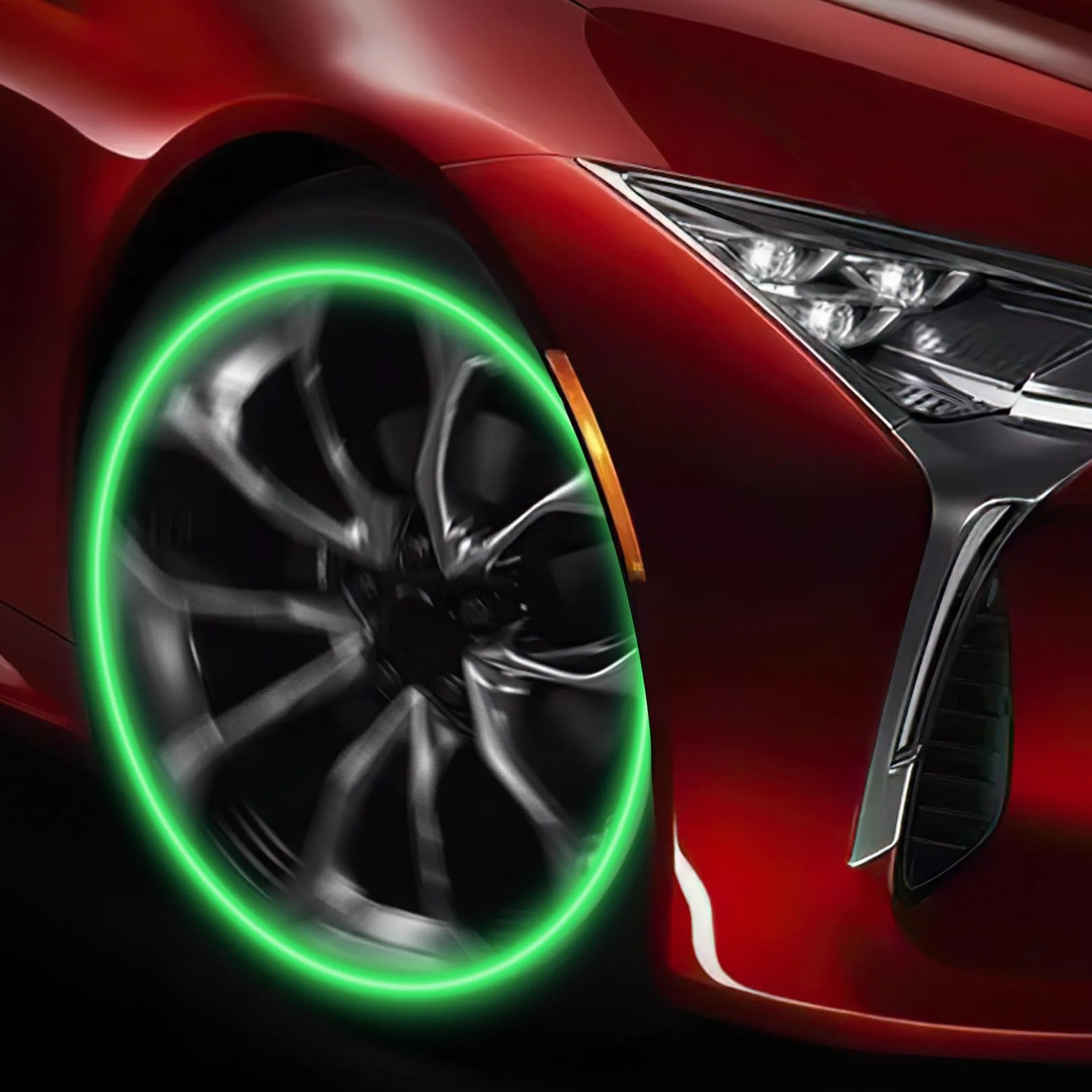 Cappucci Valvole Luminosi Auto 12 Pezzi Tappi Valvola Fluorescenti Universali Teschio per Auto Moto Bici