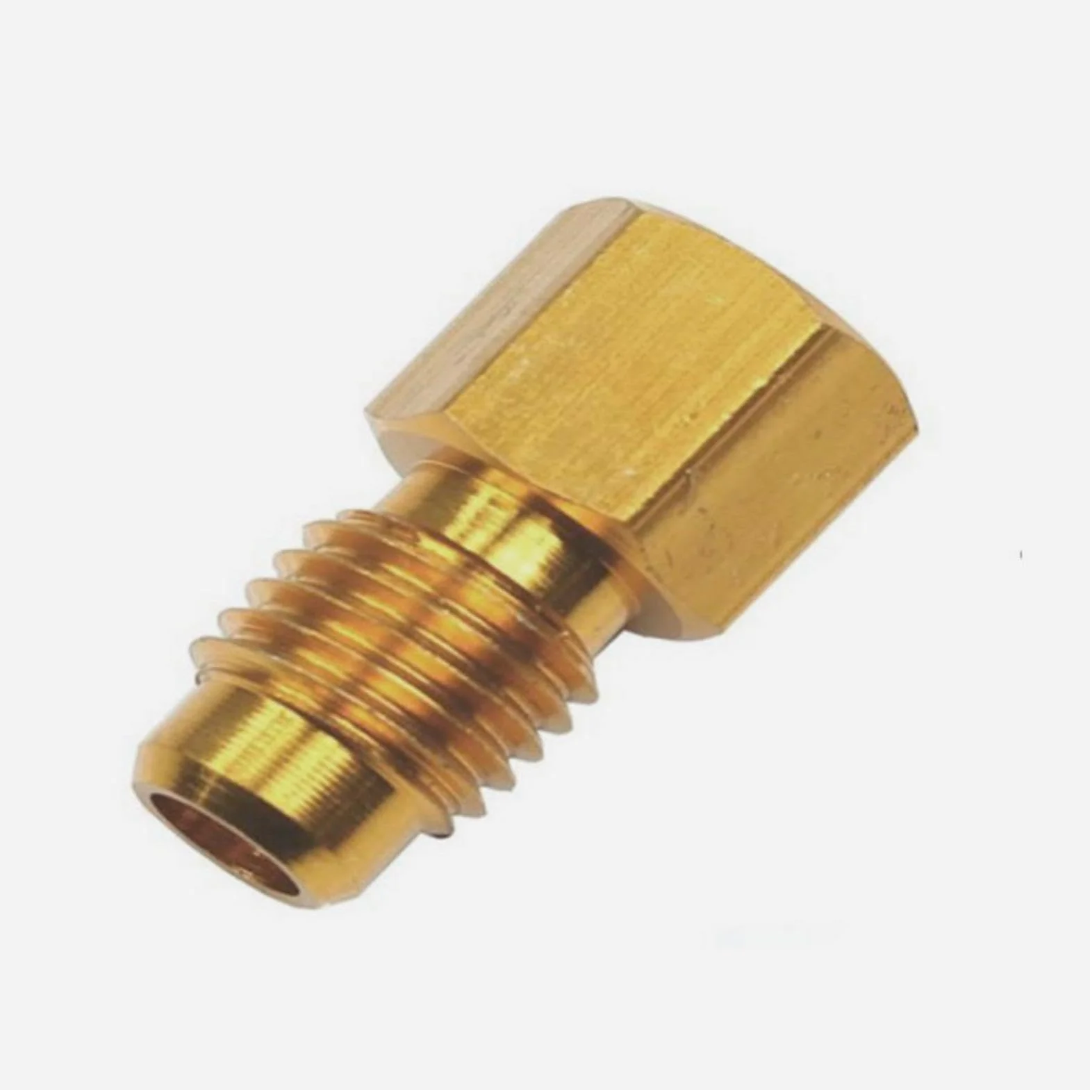 Raccordo Adattatore in Ottone R134A Flare Femmina 1/4 Pollice a Maschio 1/2 Pollice Serbatoio SAE per Refrigerazione Condizionatore d'Aria