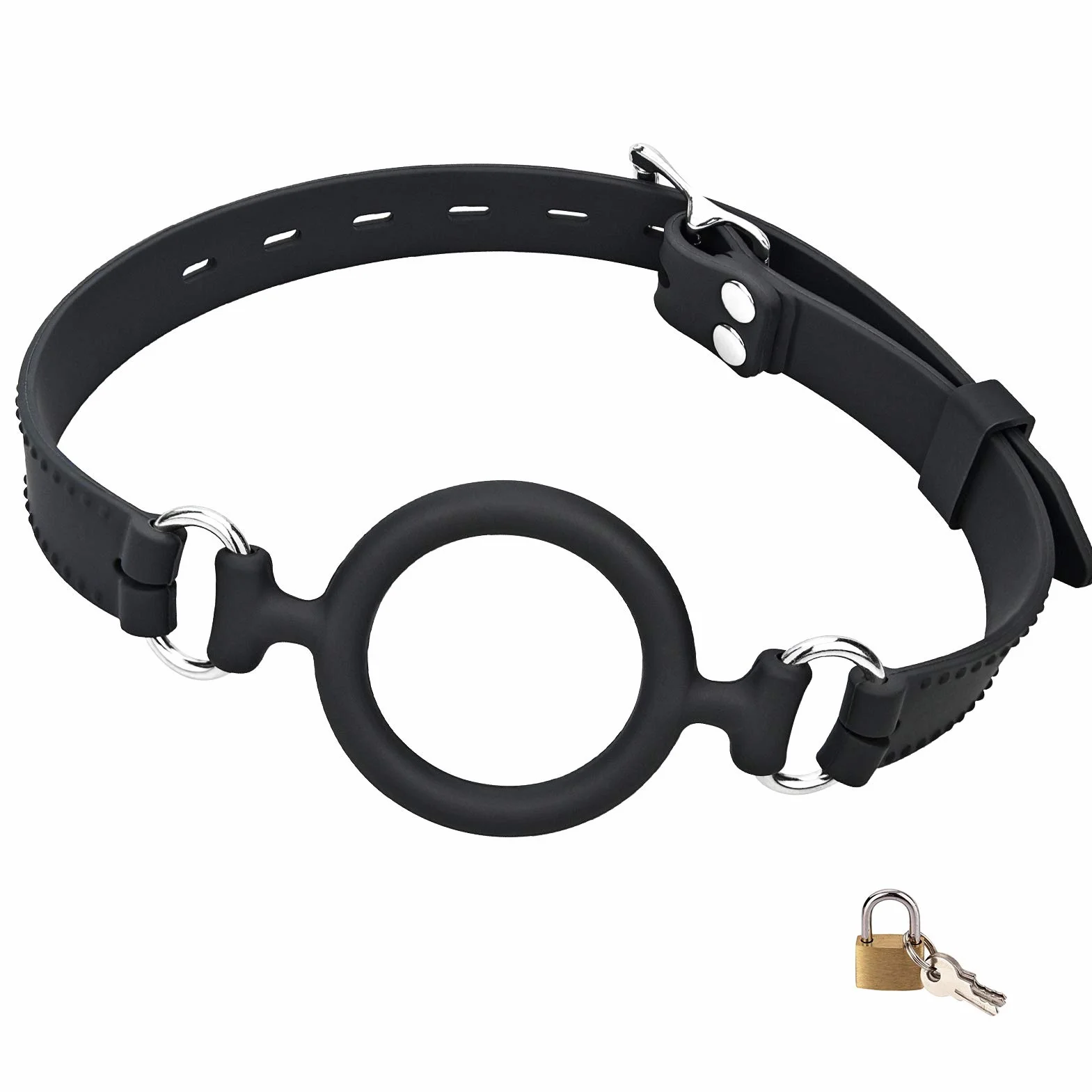 Roluck Silicone Ball Gag z serratura Bondage Sex Toy