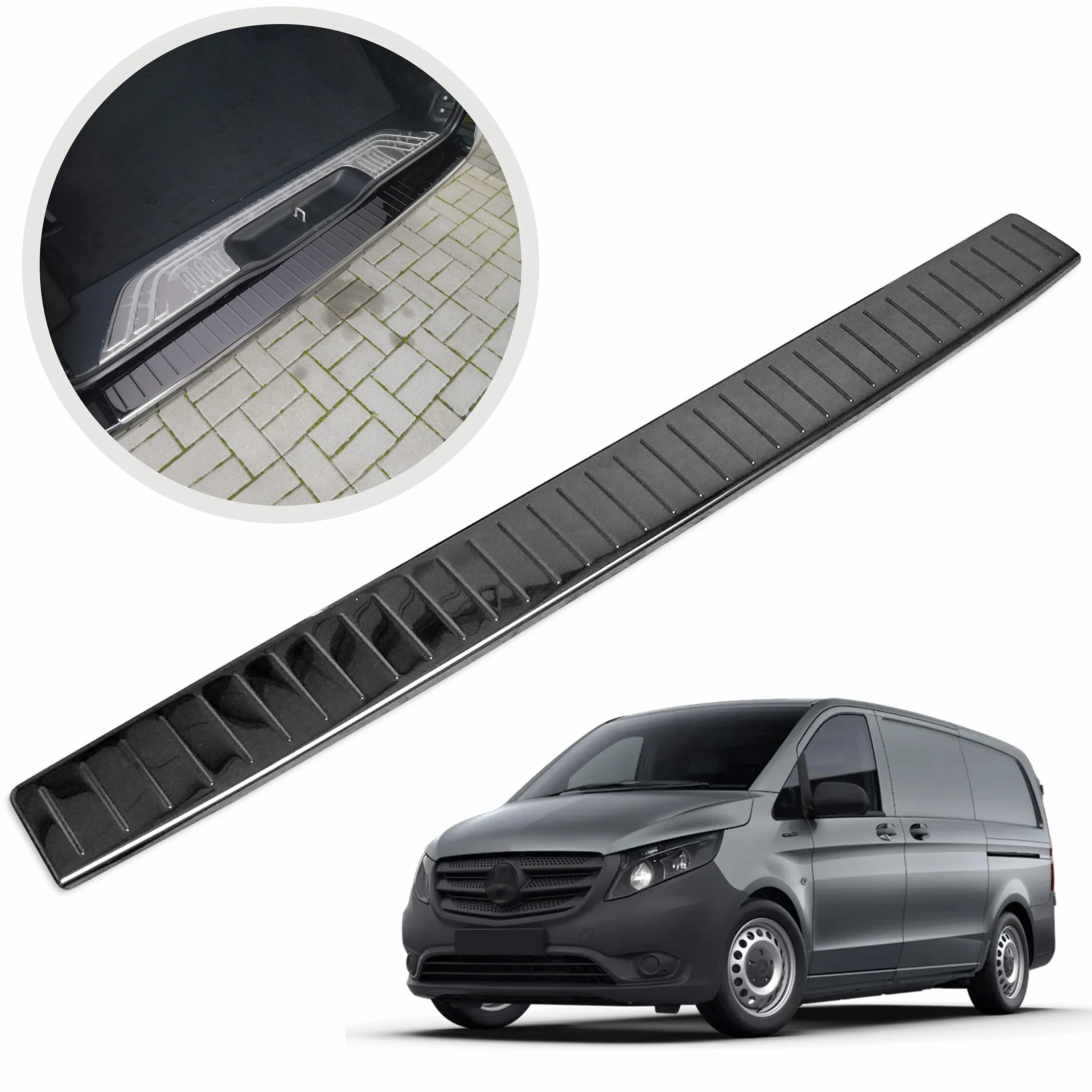Chromemaster Protezione paraurti Posteriore Acciaio INOX lucido Compatibile Mercedes Vito Classe V W447 2014