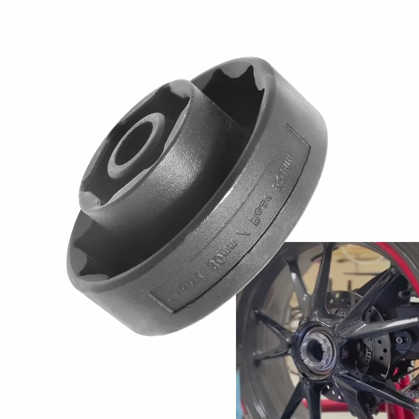 DPTOOL Strumento per la rimozione del dado dell'asse ruota 30mm 55mm per Ducati Panigale Diavel