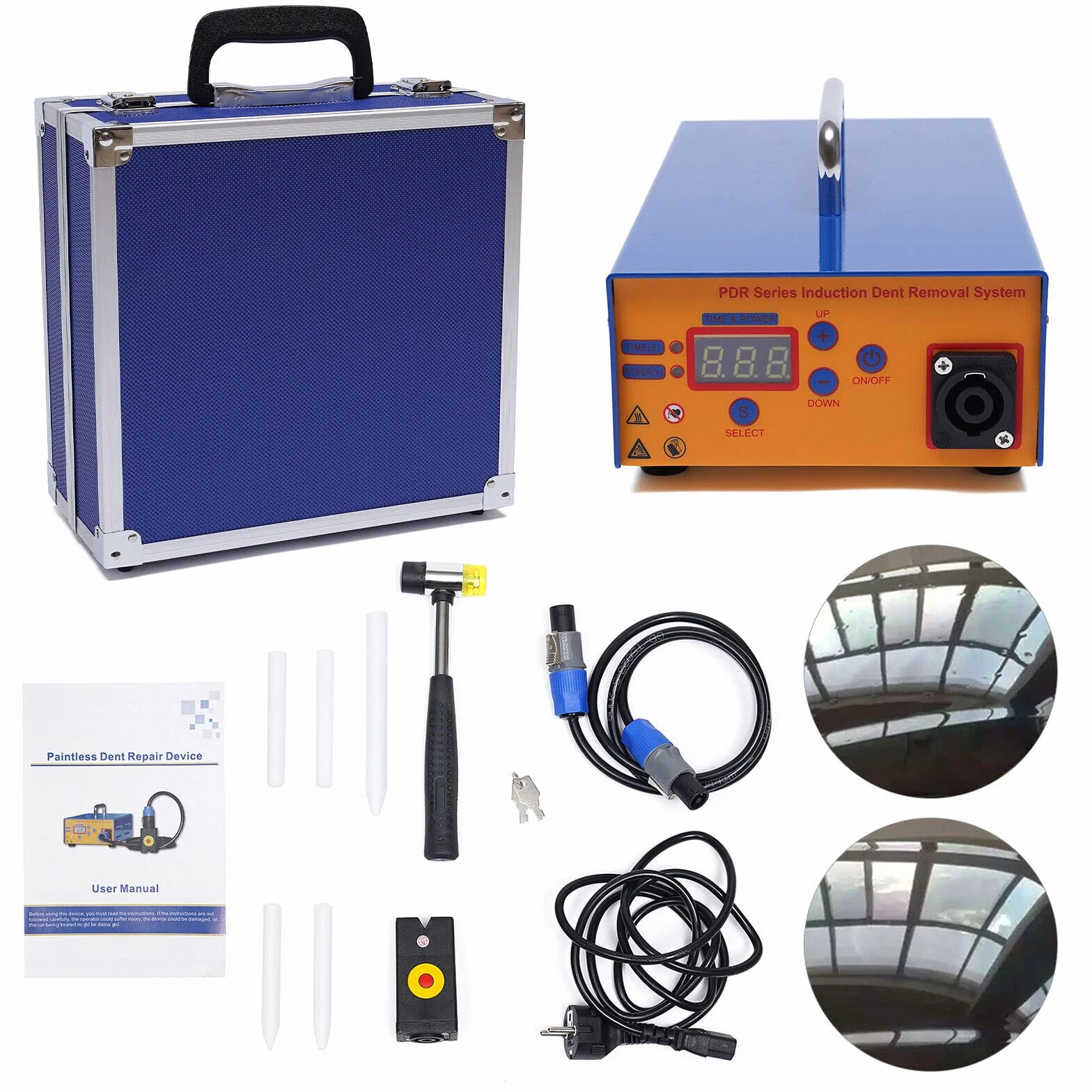 Riscaldatore a induzione, set di riparazione per auto, senza vernice, elettromagnetico, per riparazione a induzione, Heater Machine Car Paintless Dent Repair Tool 220 V