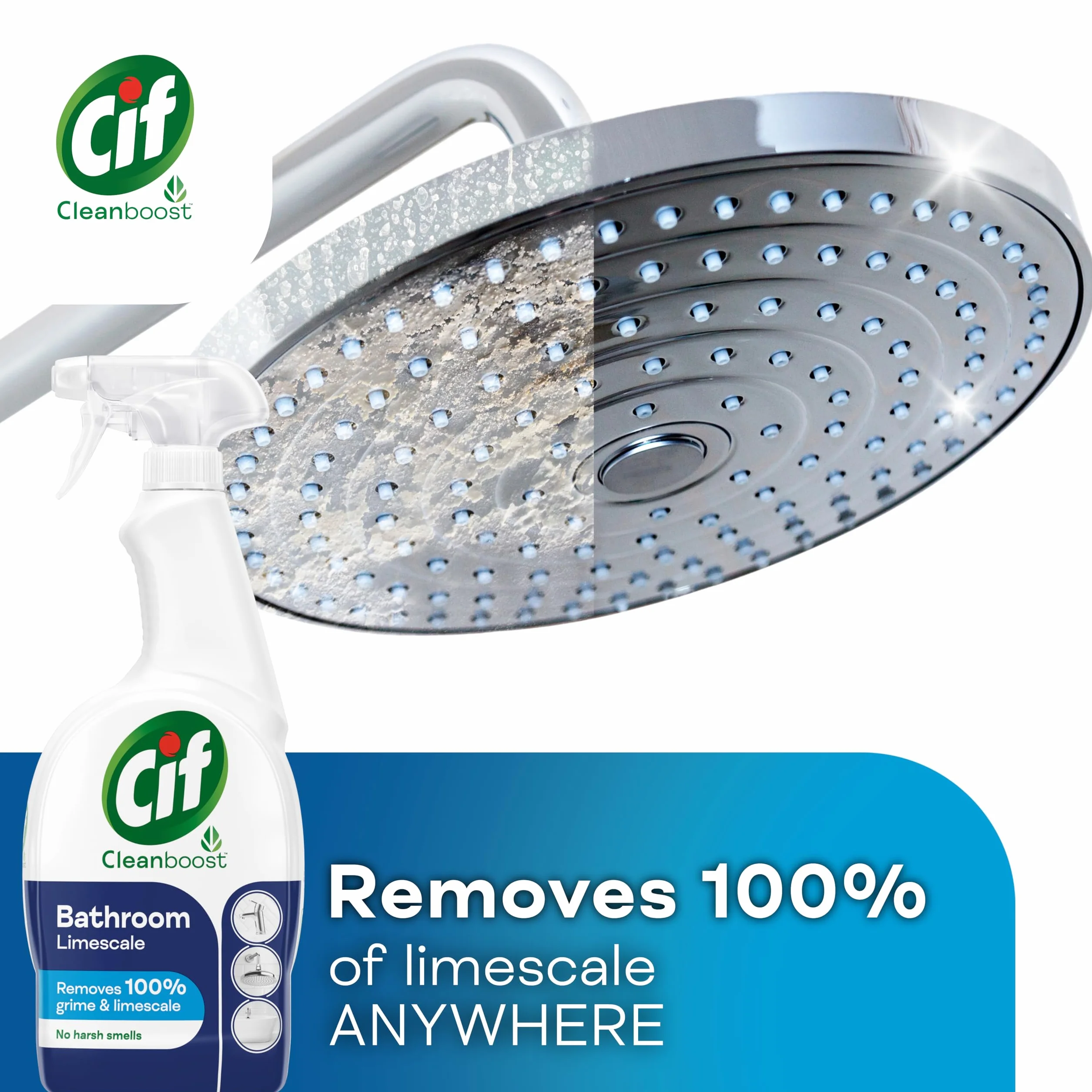 Cif Cleanboost Bagno Spray 700 ml pulizia ceramica cromo smalto plastica acciaio inox