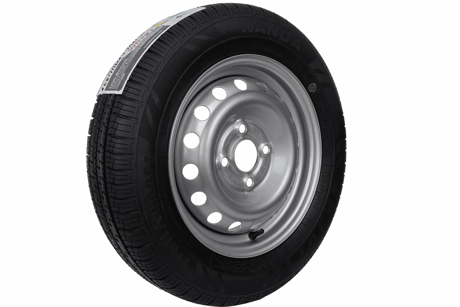 UNITRAILER Ruota per rimorchio rinforzata 155/70 R13 XL, 4JX13 4x100