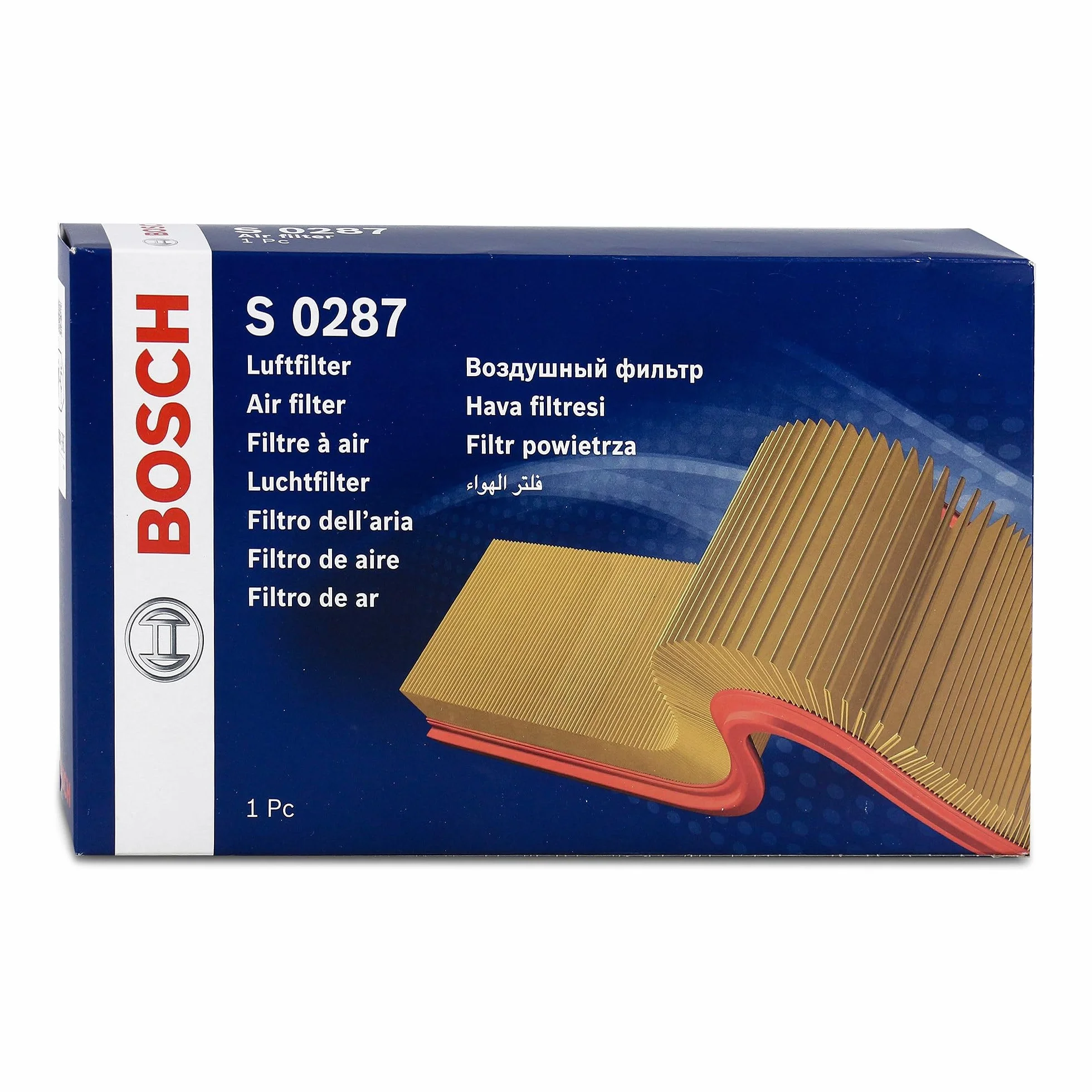 Bosch Filtro Aria Auto S0287 Resistente Umidità Alta Resistenza Trazione