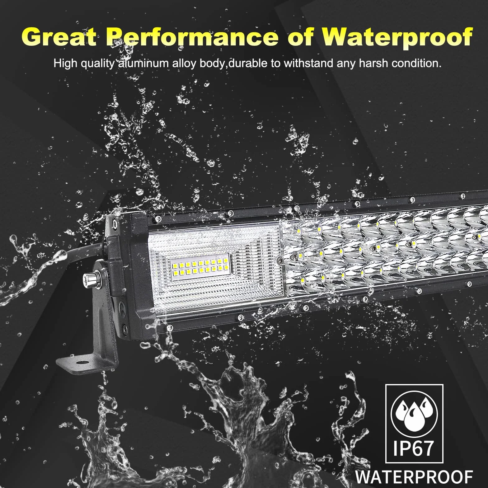 Willpower Barra LED 132cm 52 Pollici 675W Fari LED 12V 24V Fascio Spot e Inondazione Impermeabile Faretti LED Faro da Lavoro LED Barra Luci LED per Fuoristrada Auto Trattore Camion 4x4 Barca ATV