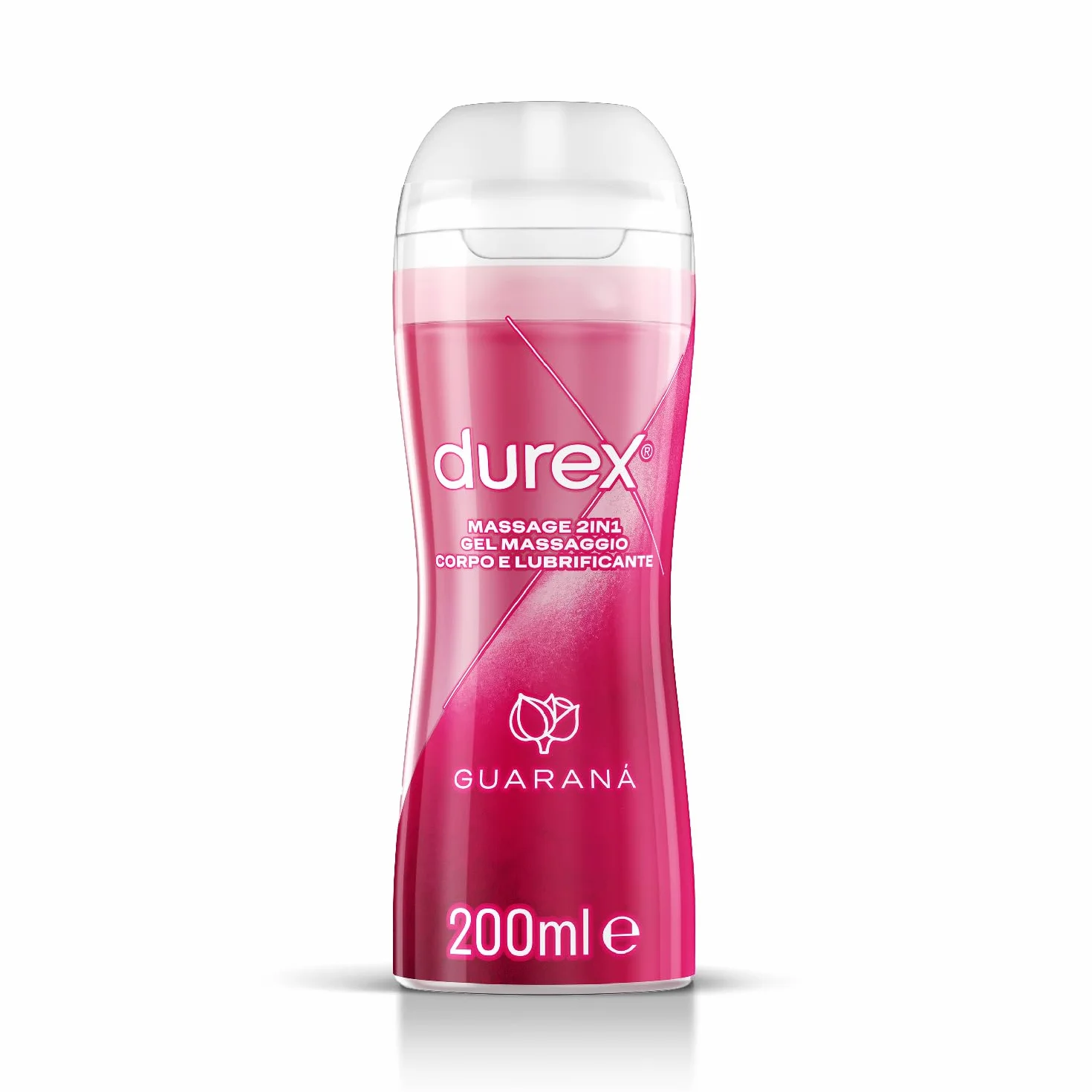 Durex Massage 2 in 1 Guaranà Lubrificante Sessuale Intimo Gel a Base d'Acqua 200 ml