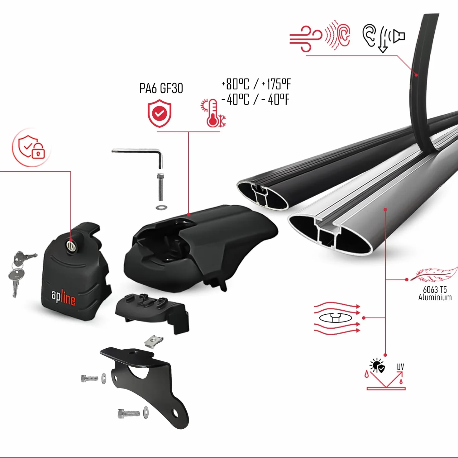 Compatibile con Jeep Compass (MP552) 2017-2025 Modello ACE-2 Barre Tetto Portapacchi Auto Barre Portatutto Grigio Alluminio 2 Barre