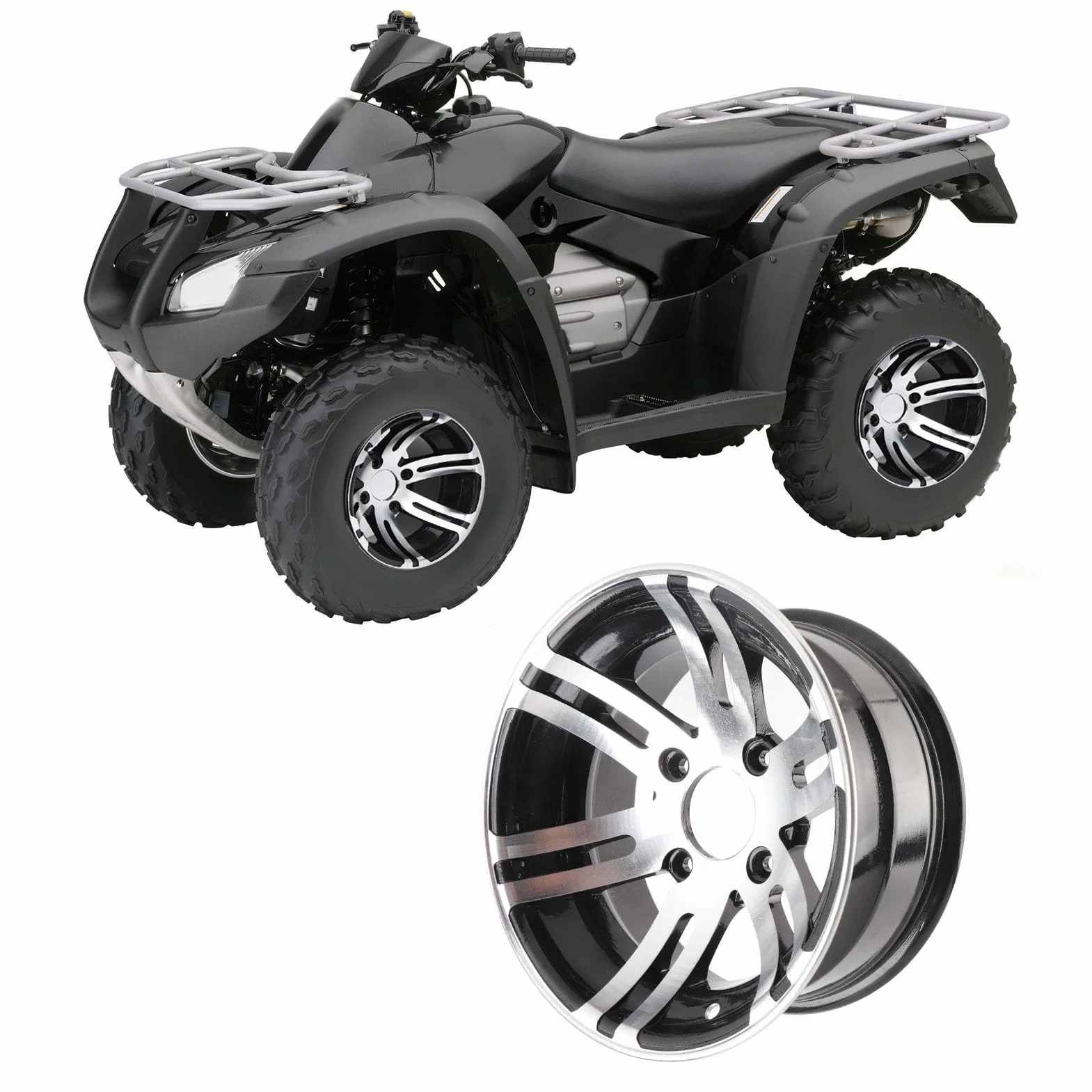 Cerchioni in Lega di Alluminio 12 Pollici per ATV, Quad, Go Kart, Fuoristrada