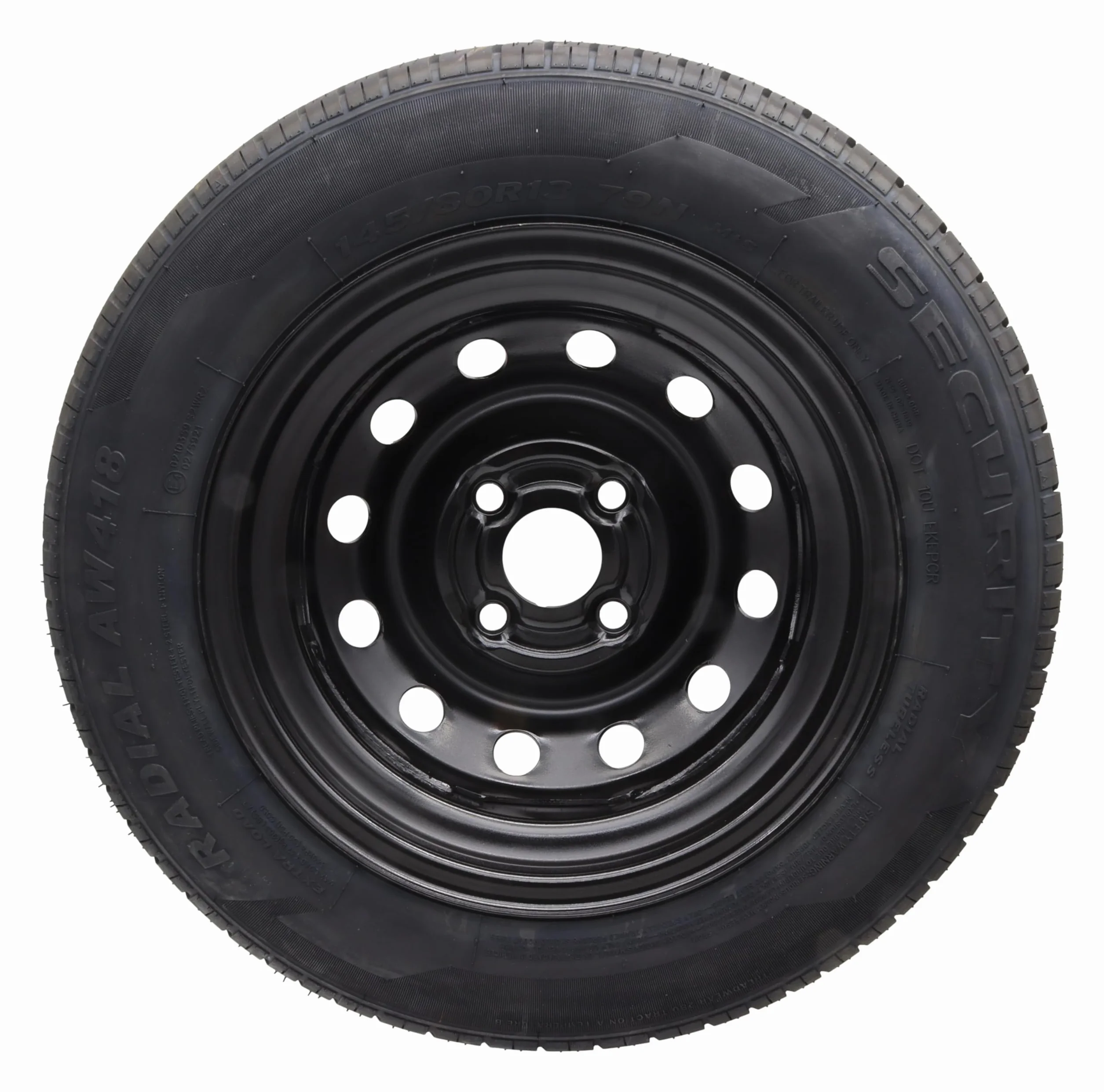Ruota completa 145/80R13 79N 4 x 100, 4Jx13, 145 80 R 13, llanta nera, ruota per rimorchio