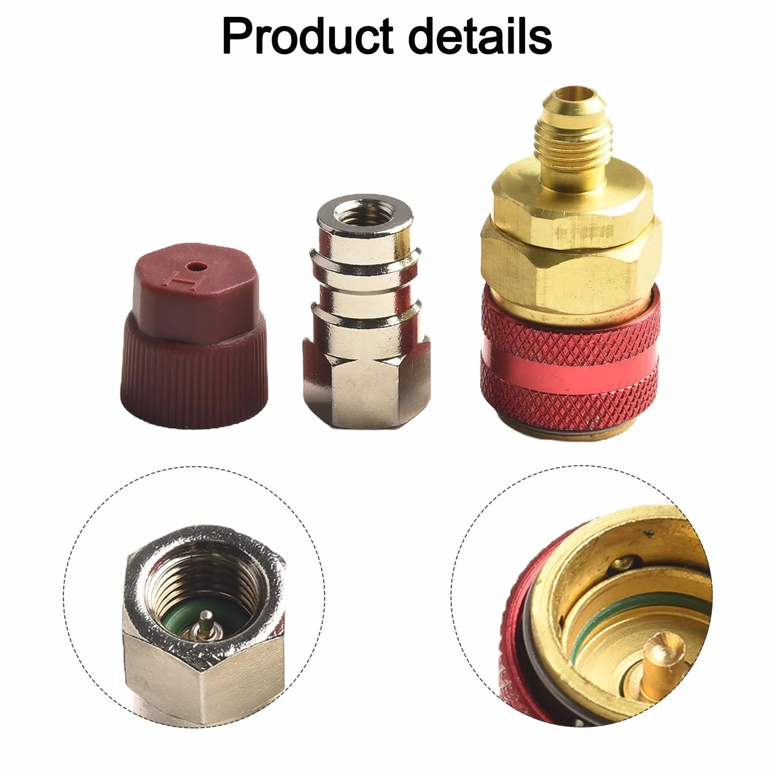 R134a A/C Accoppiatore Rapido Set Estensione Laterale Alto Basso Per Manifold Manometro 180° Connettori Rossi Auto Condizionamento