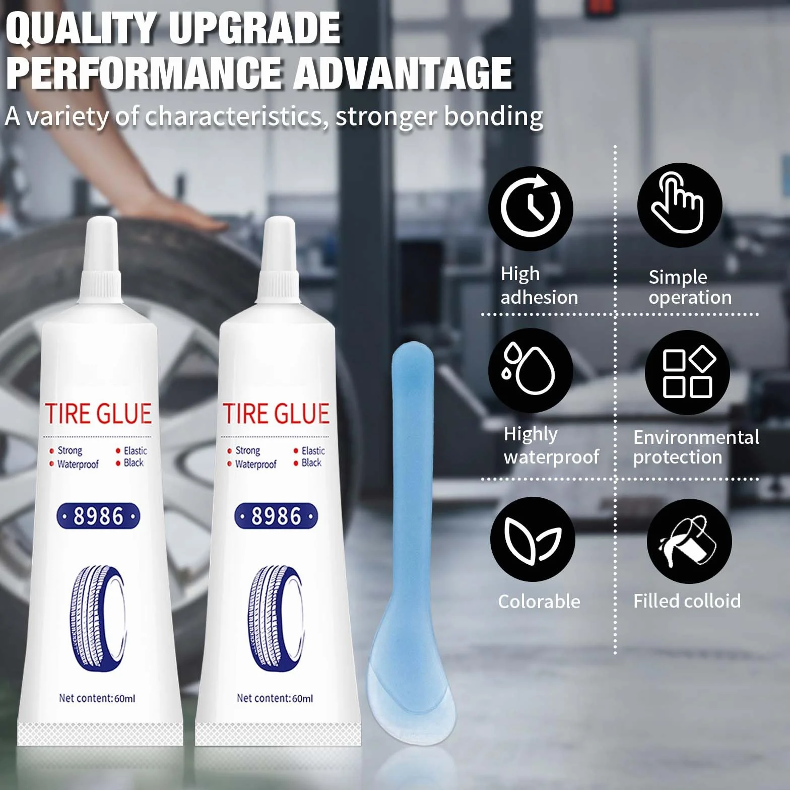 Kit Riparazione Pneumatici 120ml per Auto, Moto, Bici - Ripara Gomme, Crepe e Buchi