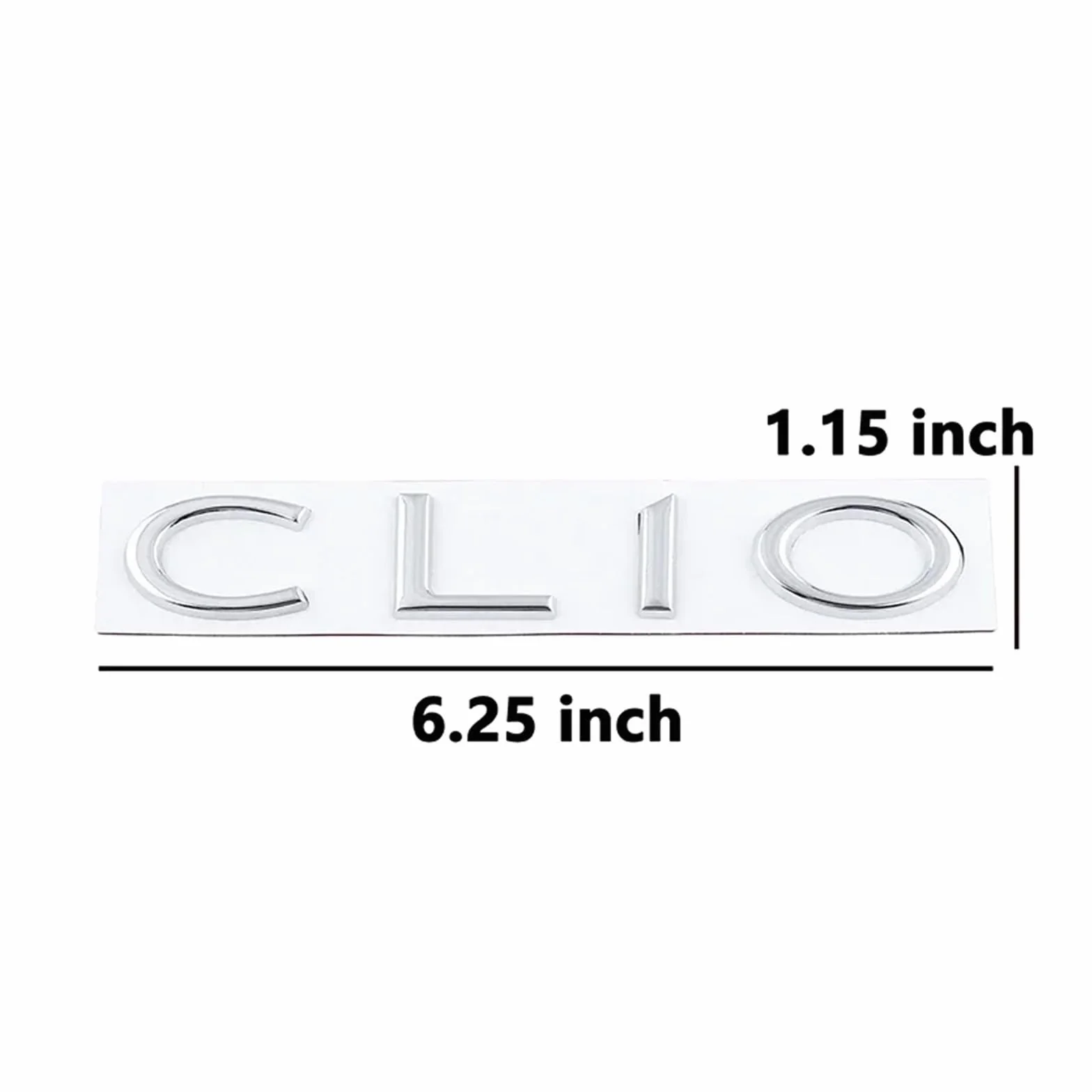 Decalcomanie con stemma in metallo 3D for baule posteriore, etichetta CLIO(Silver)