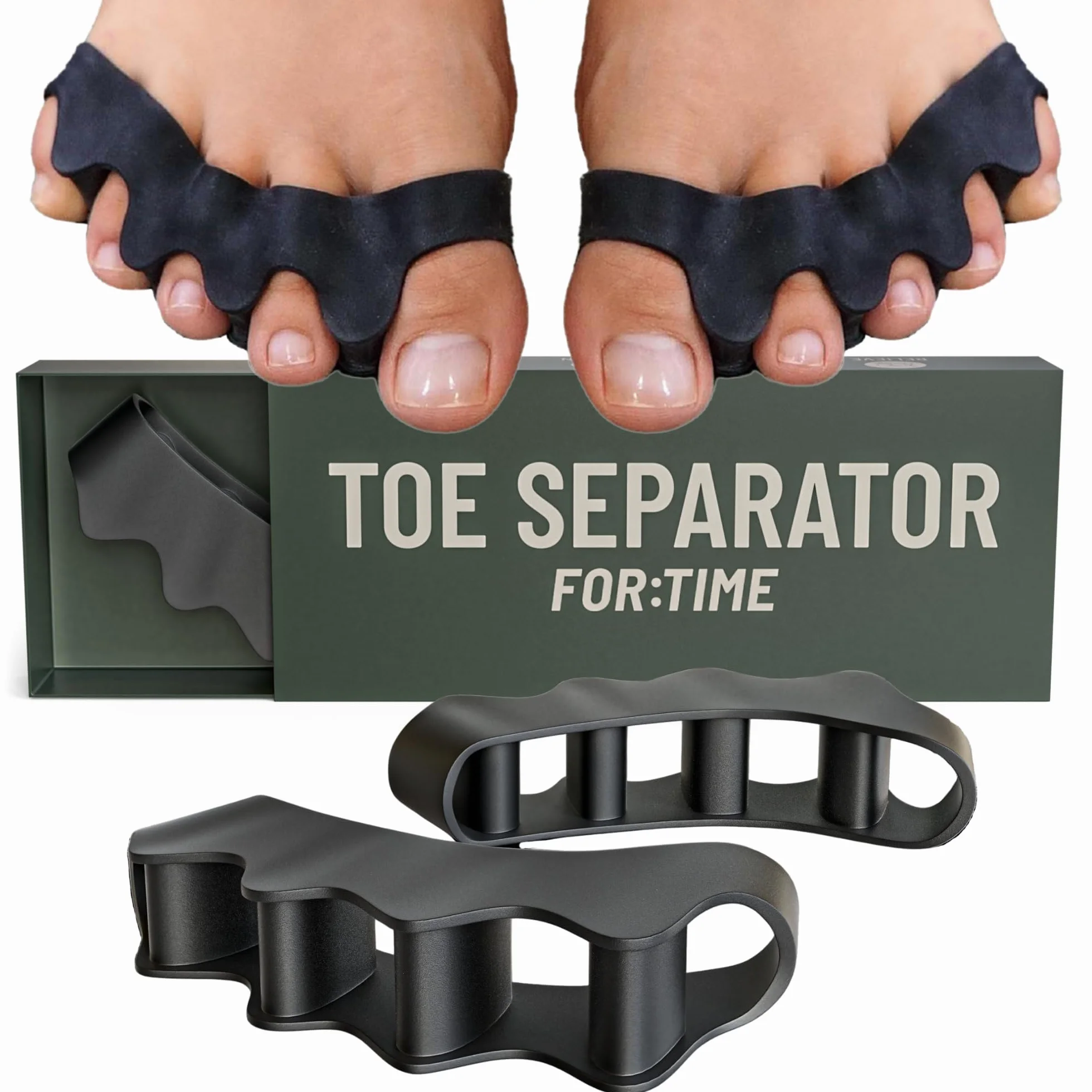 Separatore Dita Piede per Alluce Valgo – 1 Paio Distanziatore in Silicone Morbido