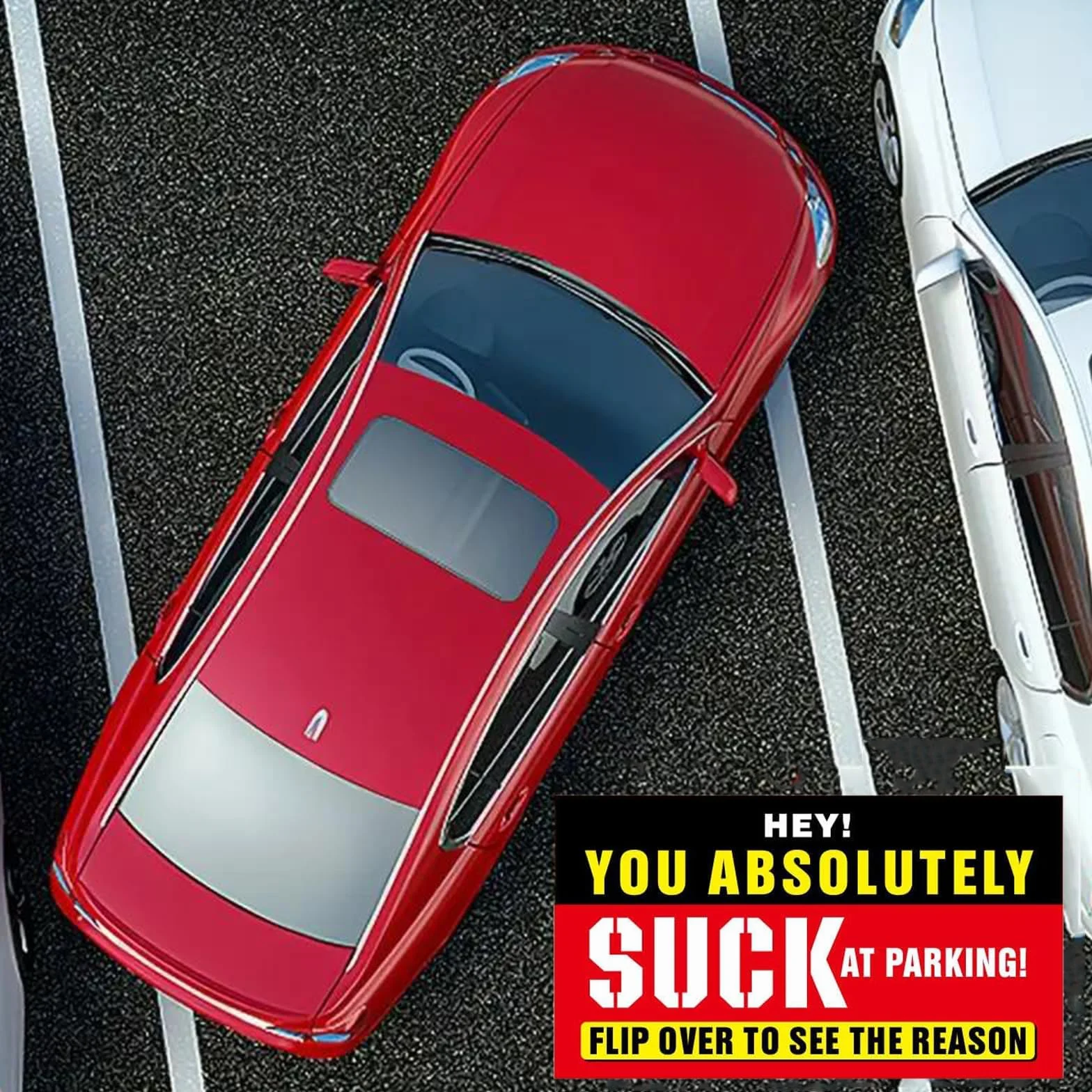 Bad Parking Cards 100 pezzi "You Absolutely Suck At Parking" biglietti divertenti violazioni parcheggio 8,9 x 5,1 cm