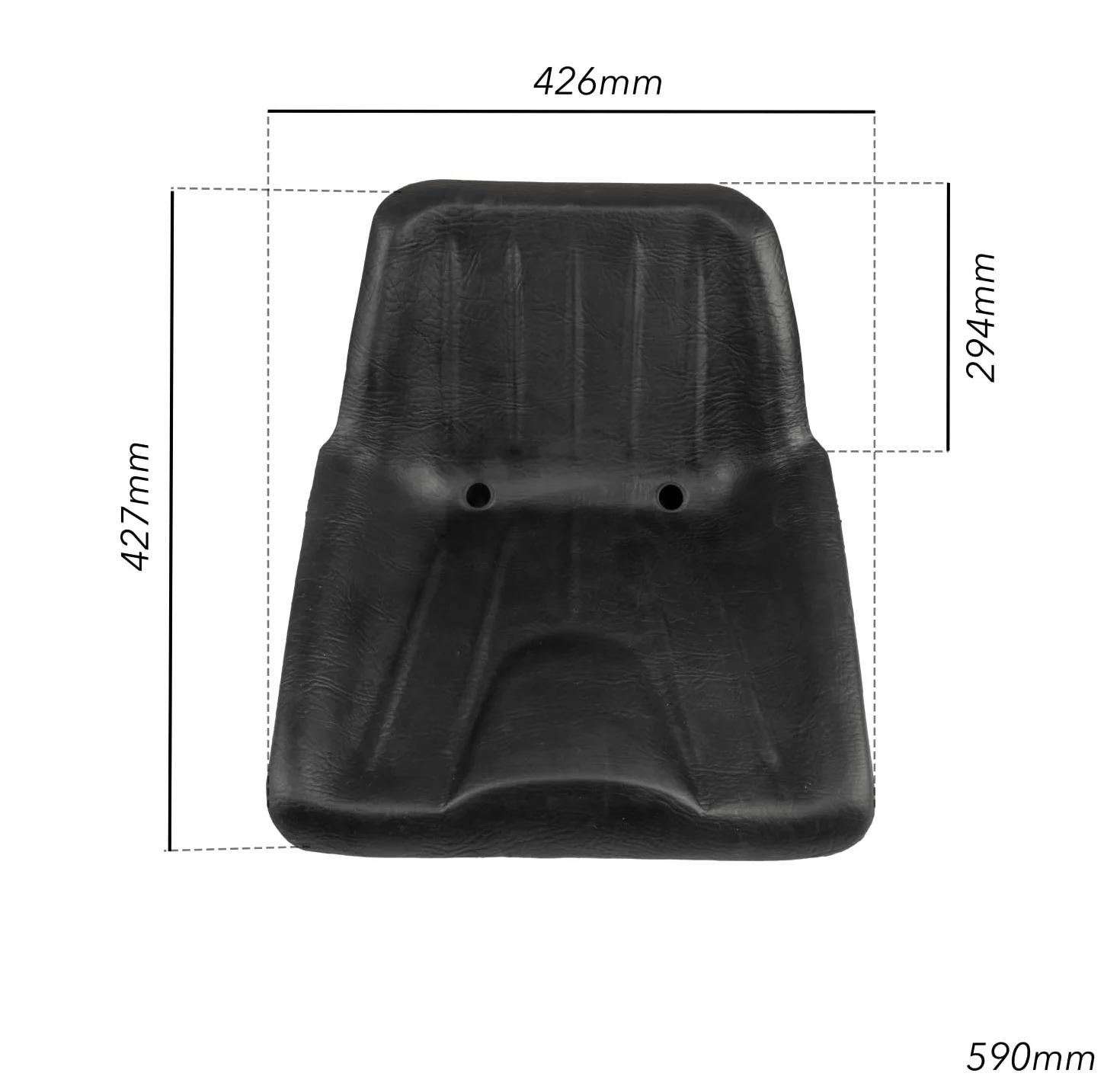 Sedile Ama Seat 1 Tipo E in Poliuretano Nero per Giardinaggio
