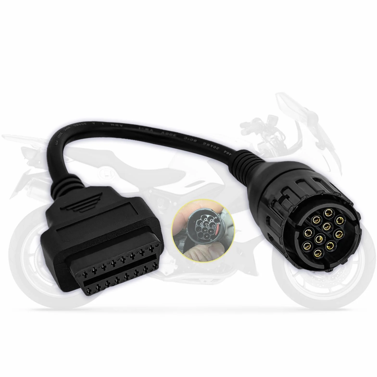 OBD2 Cavo adattatore moto BMW 10 pin a 16 pin per moto 1996-2016 GS-911 OBDLink LX ELM327