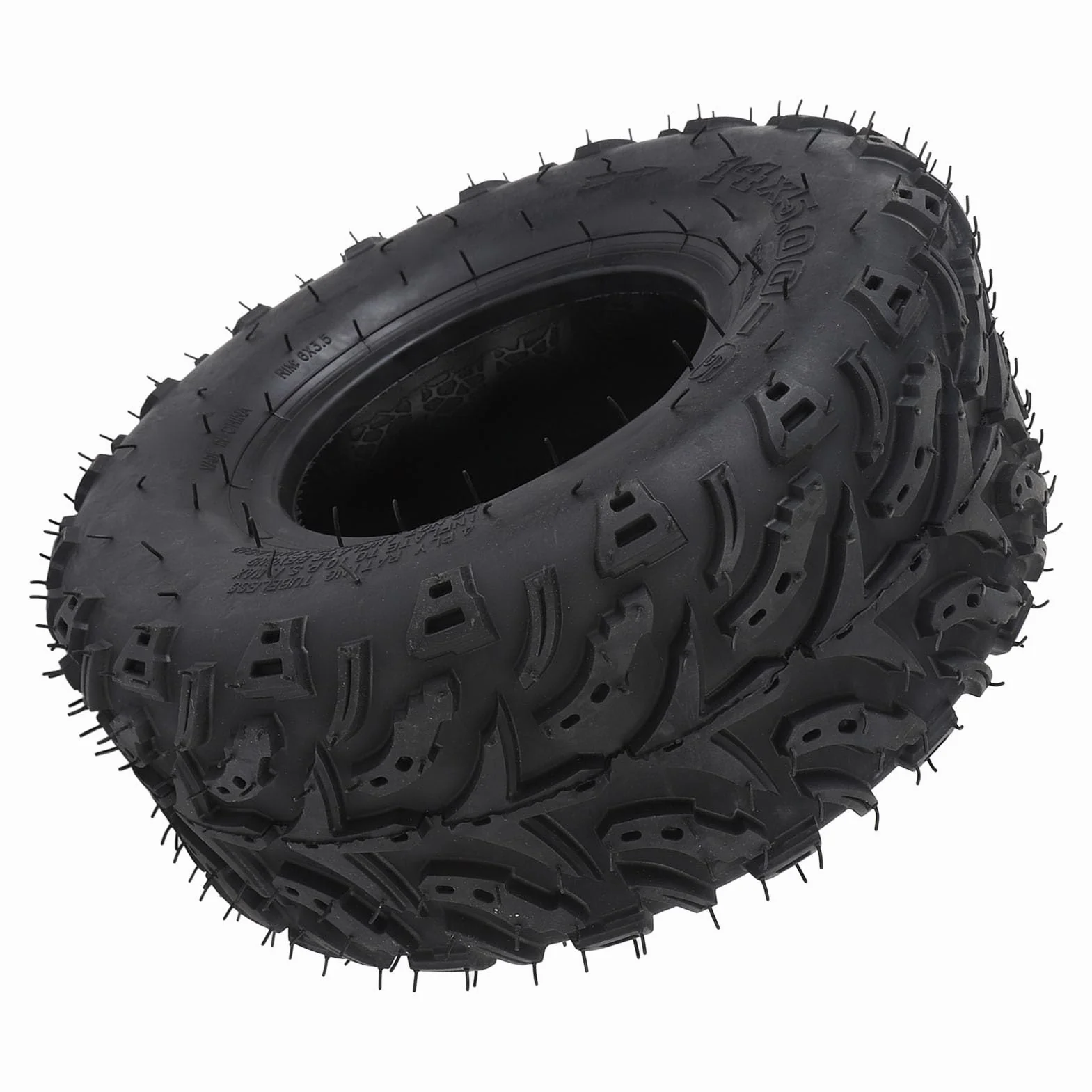 14x5.006 Pneumatico per Ruota Anteriore con Cerchio in Gomma, Elevata Durata per ATV, Quad, Fuoristrada, Go Kart, Carrello da, Mini Bici, Maneggevolezza Migliorata su Fango,