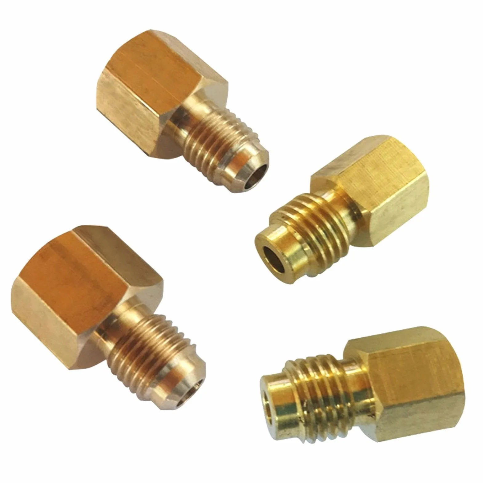 Raccordo Adattatore in Ottone R134A Flare Femmina 1/4 Pollice a Maschio 1/2 Pollice Serbatoio SAE per Refrigerazione Condizionatore d'Aria