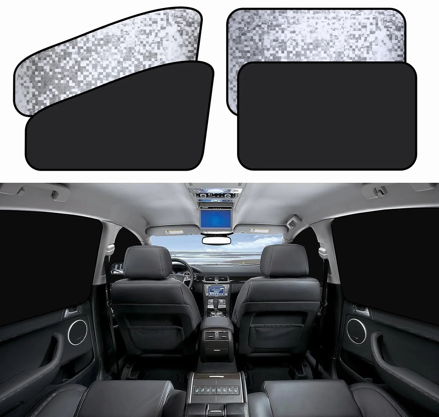 ZATOOTO Parasole Auto Magnetiche 4 Pezzi Blocca Raggi UV Calore