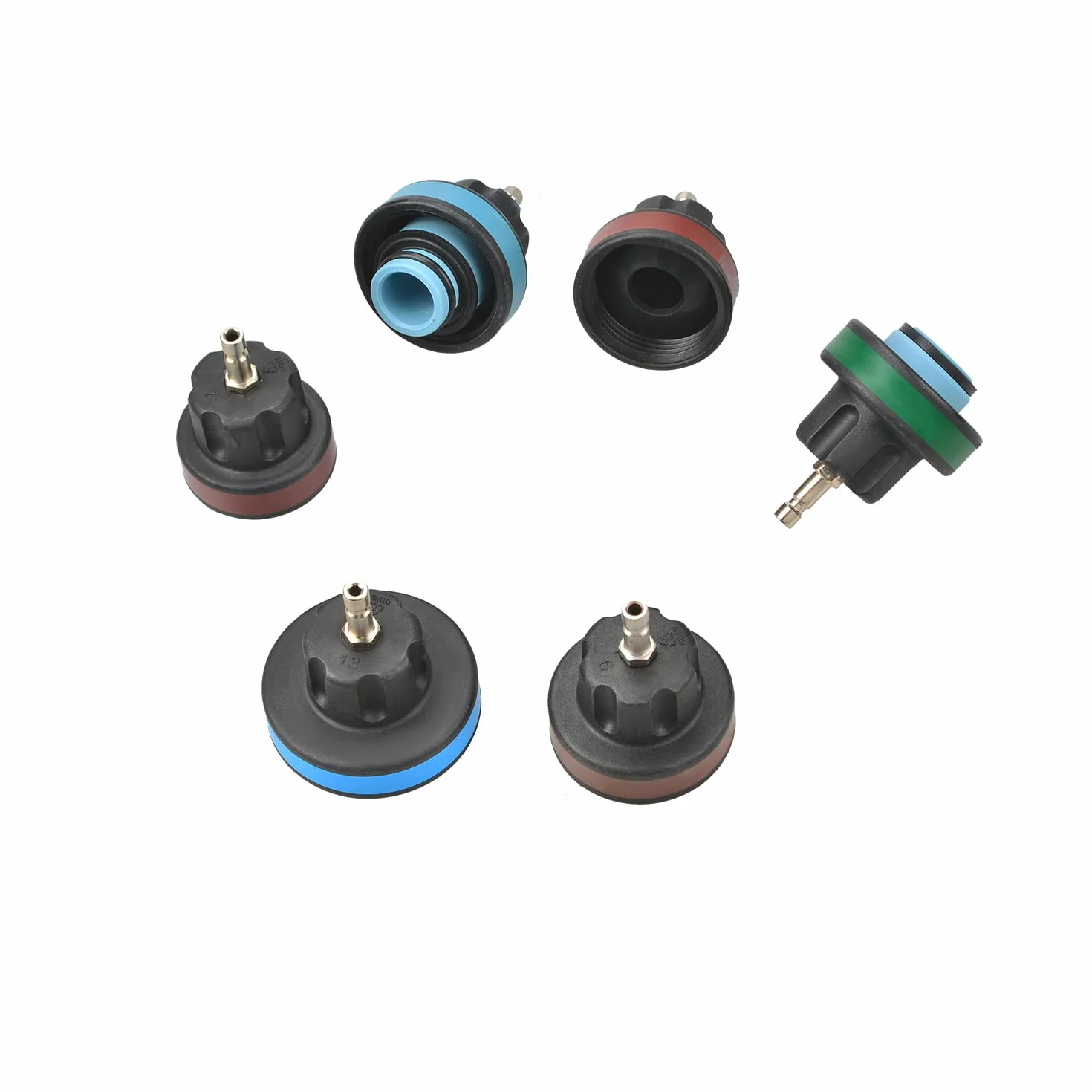 Kit Tester Pressione radiatore Sistema di Raffreddamento 15 Pezzi, Kit rilevatore perdite Serbatoio Acqua Sistema refrigerante