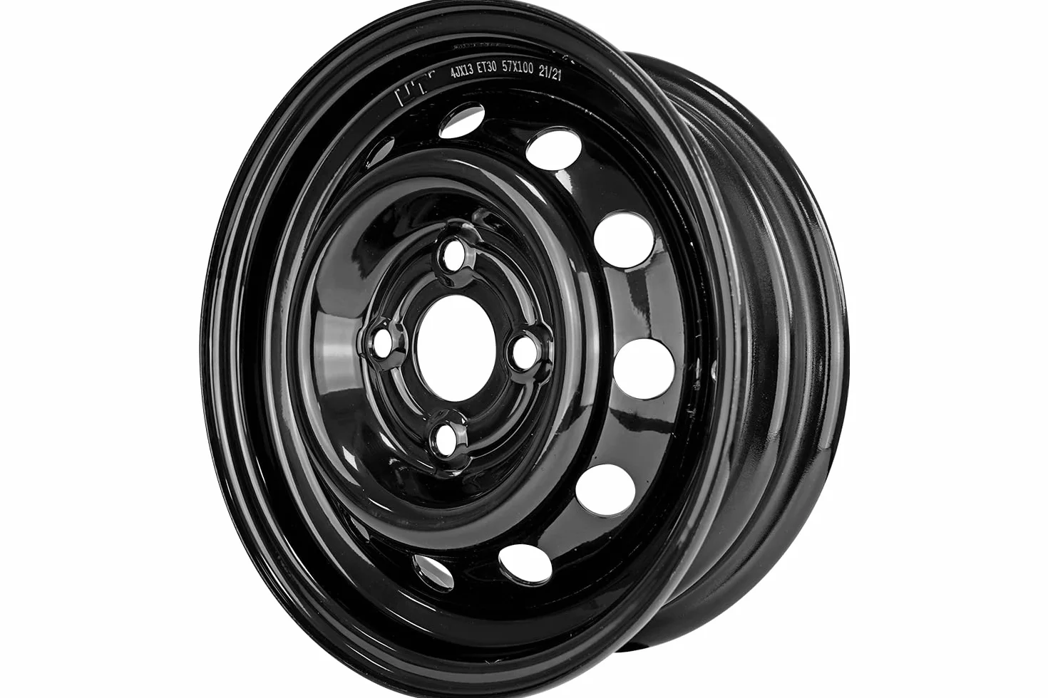 UNITRAILER Cerchio in Acciaio 4Jx13 H2 4x100 ET30 per Rimorchio Leggero, Ruota Rinforzata con Portata Massima di 500 kg per Rimorchi da Giardino e Trasporto Attrezzature