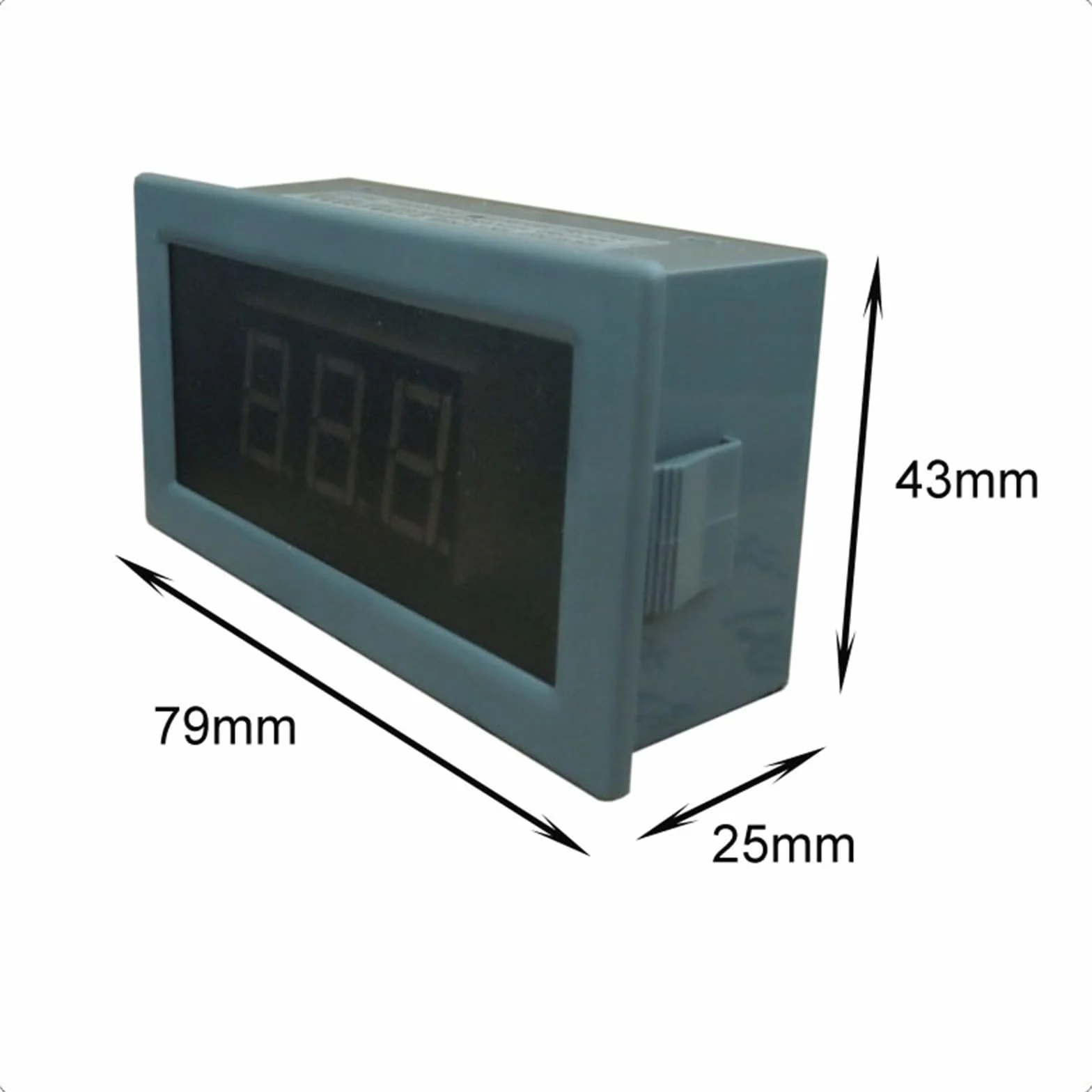 Voltmetro digitale LED AC 30-500V Misuratore di tensione 240V 380V Completamente chiuso Rosso Blu Cifre Voltmetro Indicatore di tensione Tester(Blue)