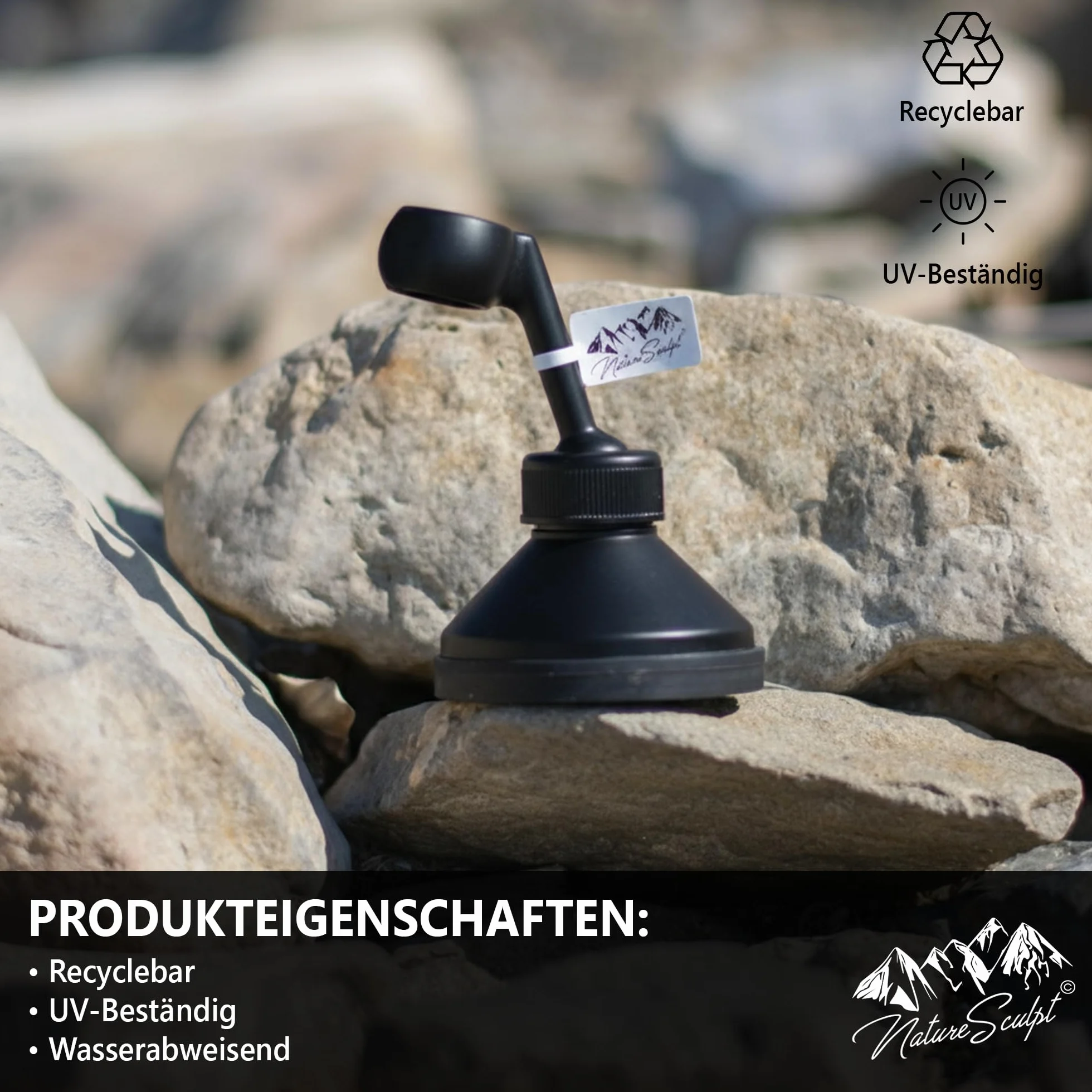 Supporto per doccia magnetico, girevole a 360°, materiale robusto e durevole, perfetto per furgoni/camper/furgoni, resistente all'acqua e alla ruggine, sicuro e antiscivolo (nero opaco)