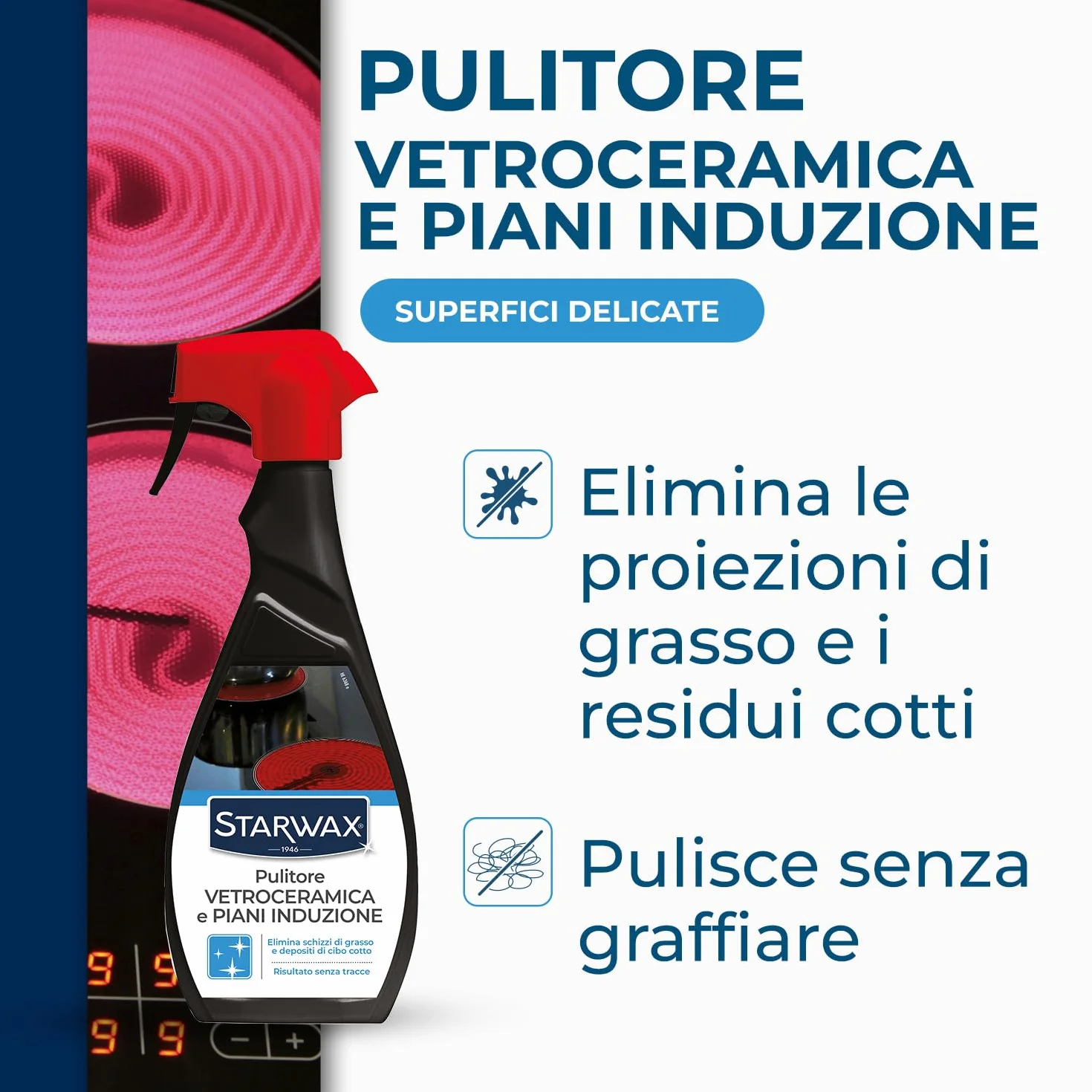 STARWAX Pulitore vetroceramica e piani induzione 500ml