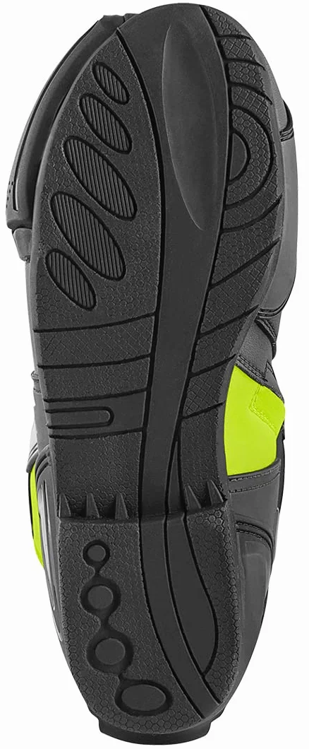 Bogotto Assen Stivali da moto, nero/giallo fluo, 46