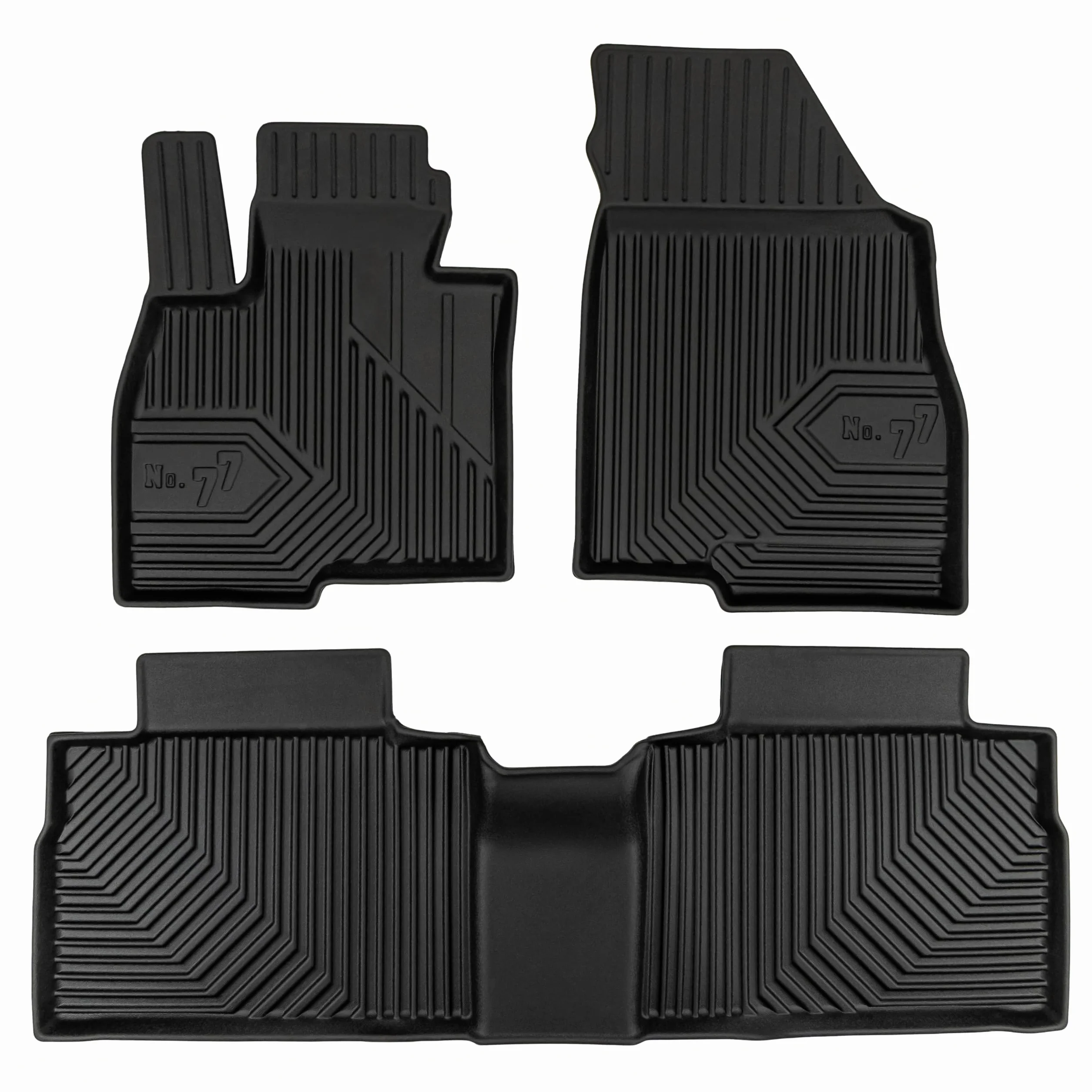 IMJ-Global Tappetini Auto Gomma No. 77 su Misura Compatibili con Jaecoo J7 dal 2025 in poi non compatibile con versione PHEV, Set Completo di Tappeti Auto TPE per Migliorare Look e Sportività