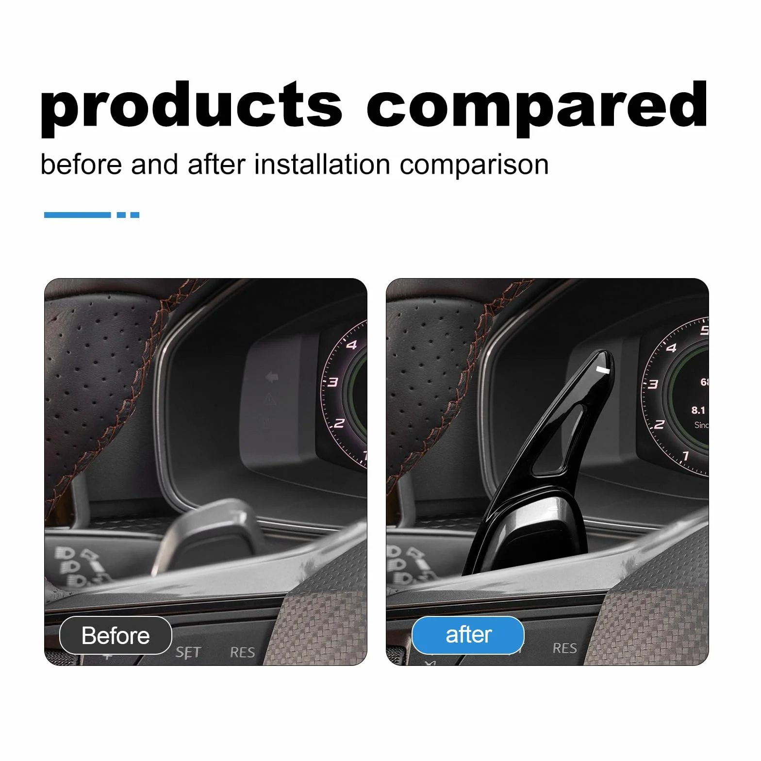KUNGKIC Estensione bilanciere volante ABS Seat Cupra Leon Ateca Formentor 2021-2025 (nero)