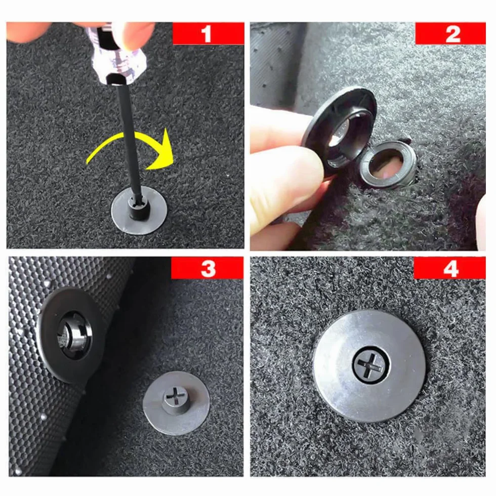 10 Pezzi Ferma Tappetini Auto 3-in-1,Fissare i Tappetini Auto Clips in Nylon Nero Antiscivolo,Ferma per Tappetini Auto Universali Accessori Auto per SUV Camion Camper Furgone