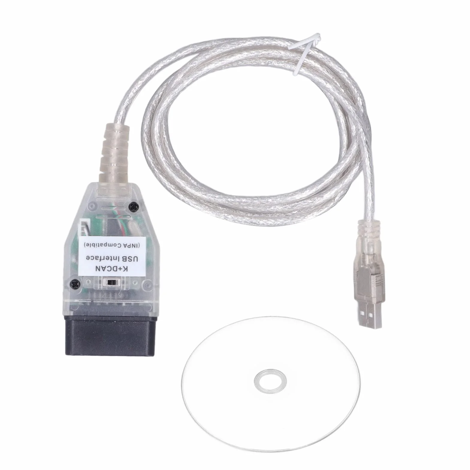Cavo USB K+DCAN OBD2 Diagnostico Auto per Programmazione Driver