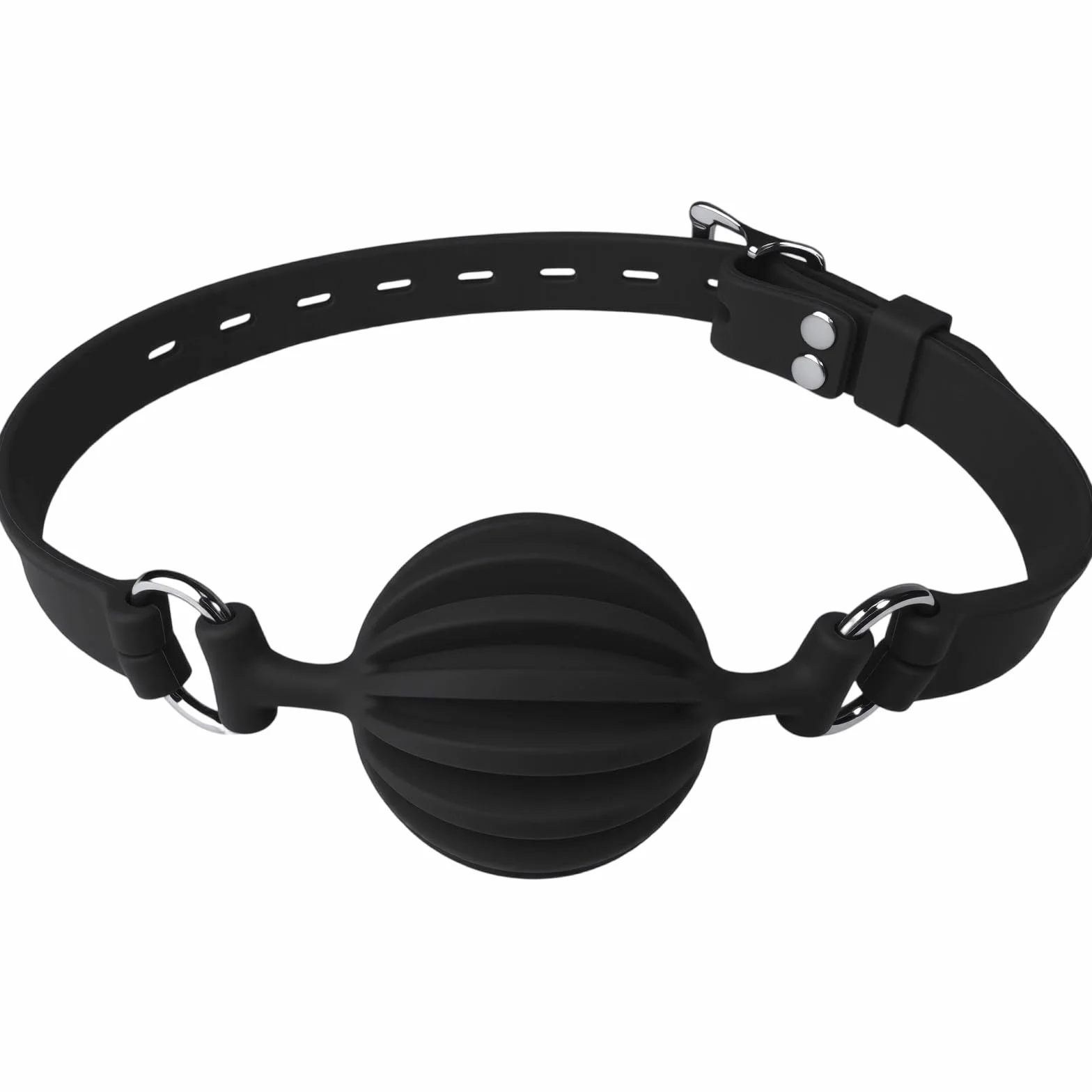 Ball Gag Silicone BDSM Bocca Gag Breathable Black 4.5cm Gioco di Ruolo Sessuali per Coppia